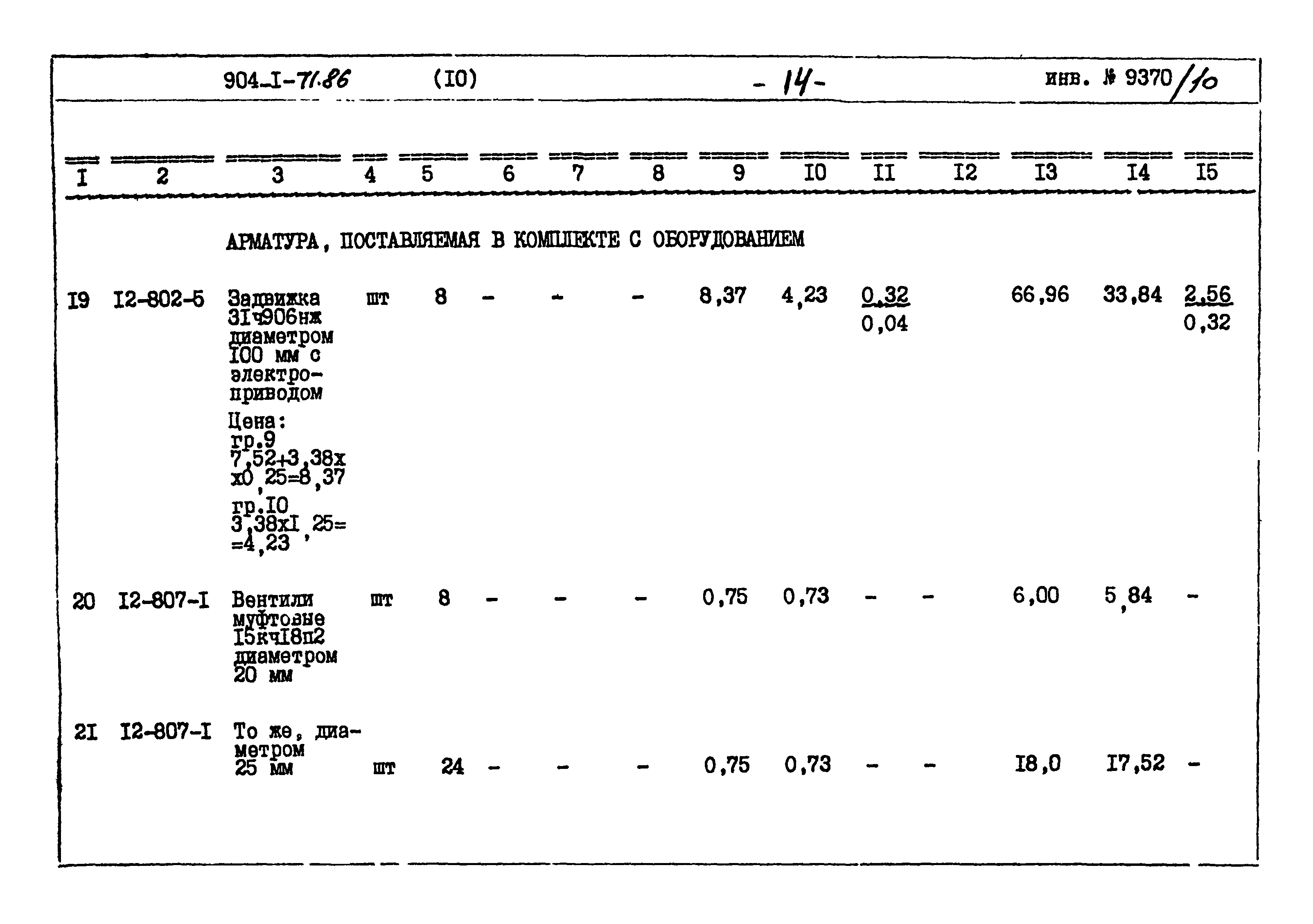 Типовой проект 904-1-71.86