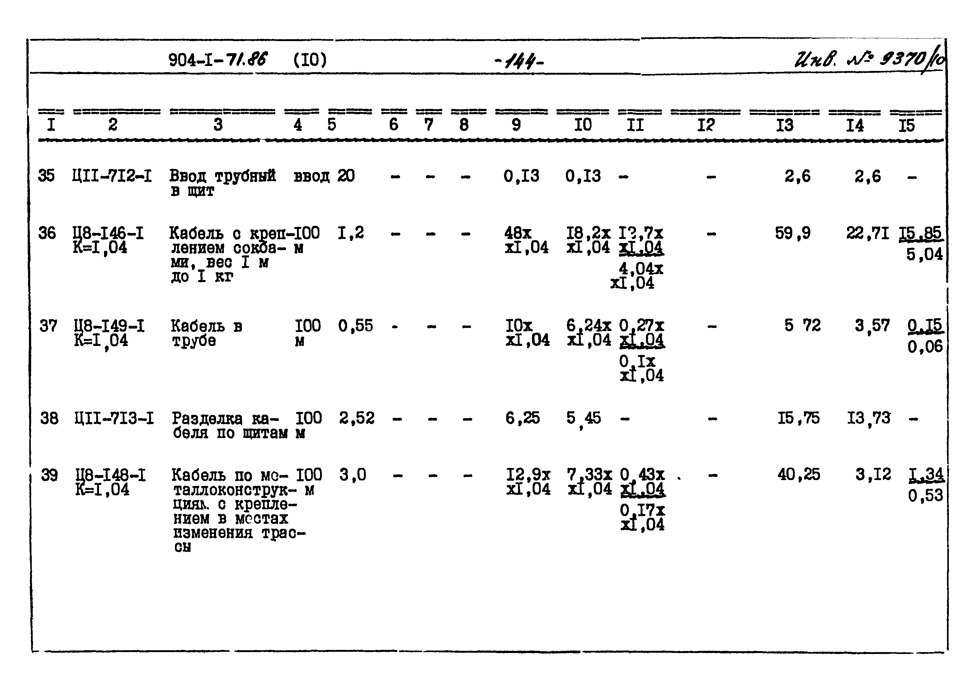 Типовой проект 904-1-71.86