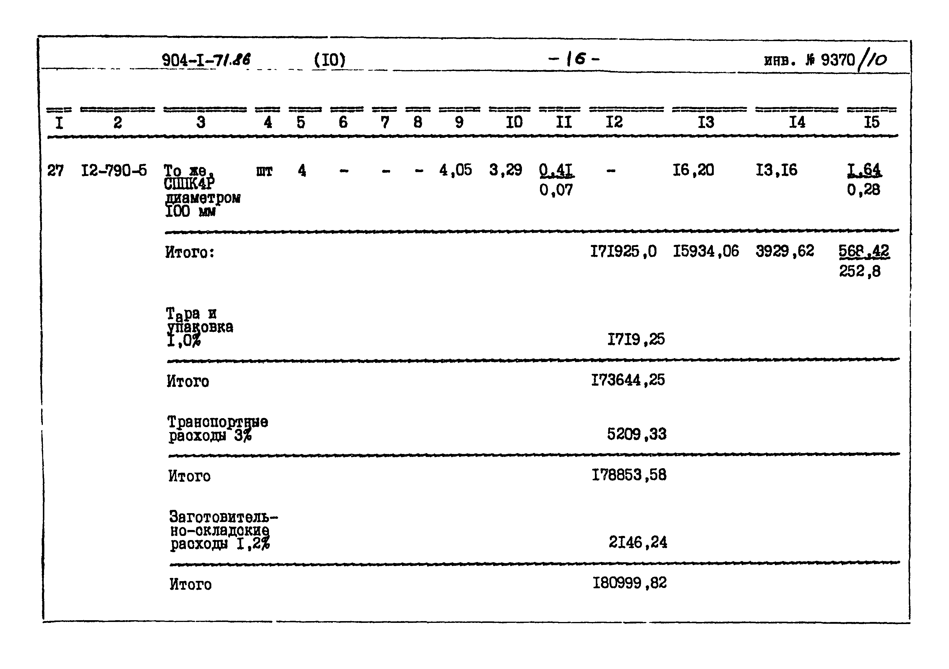 Типовой проект 904-1-71.86