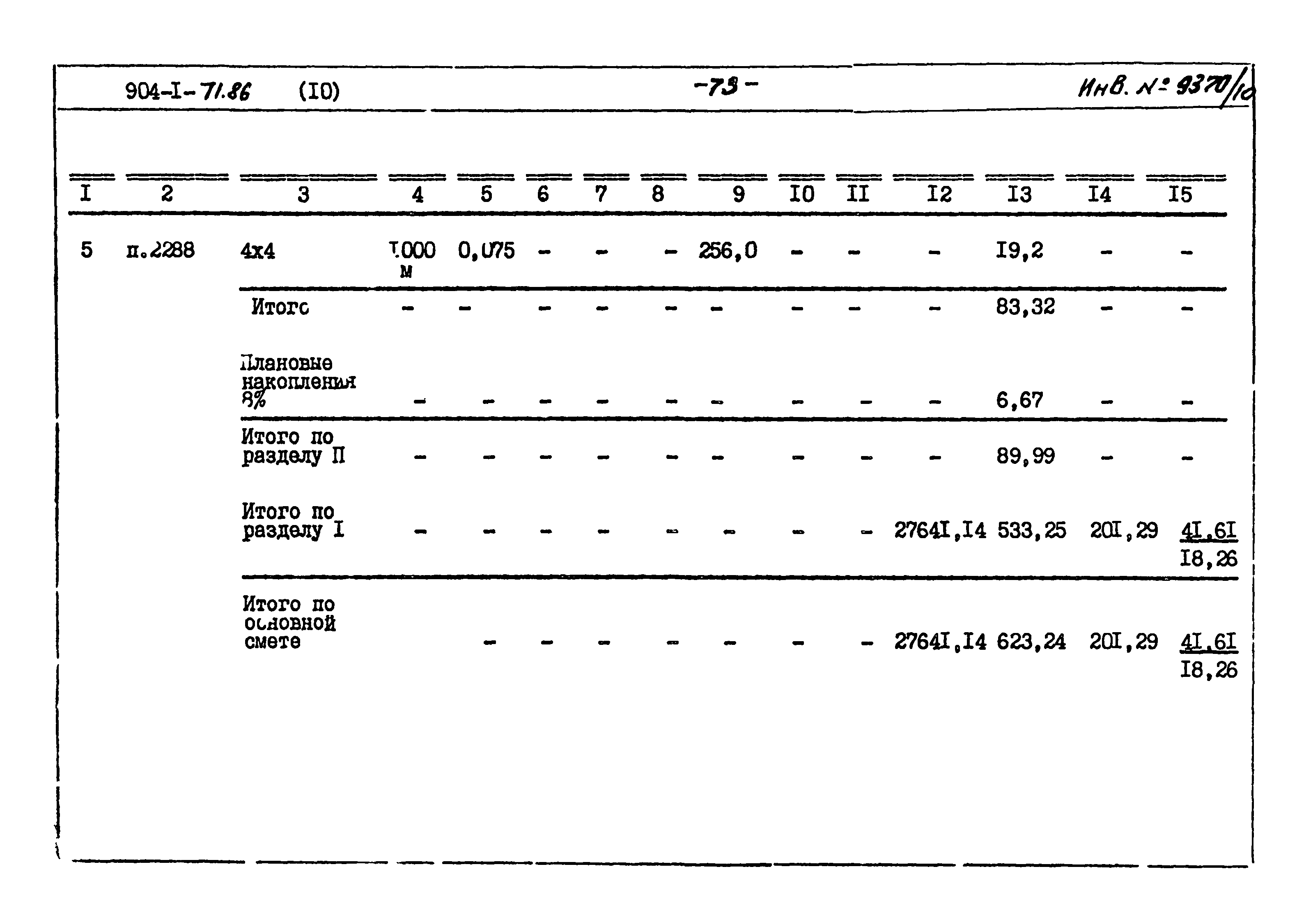 Типовой проект 904-1-71.86