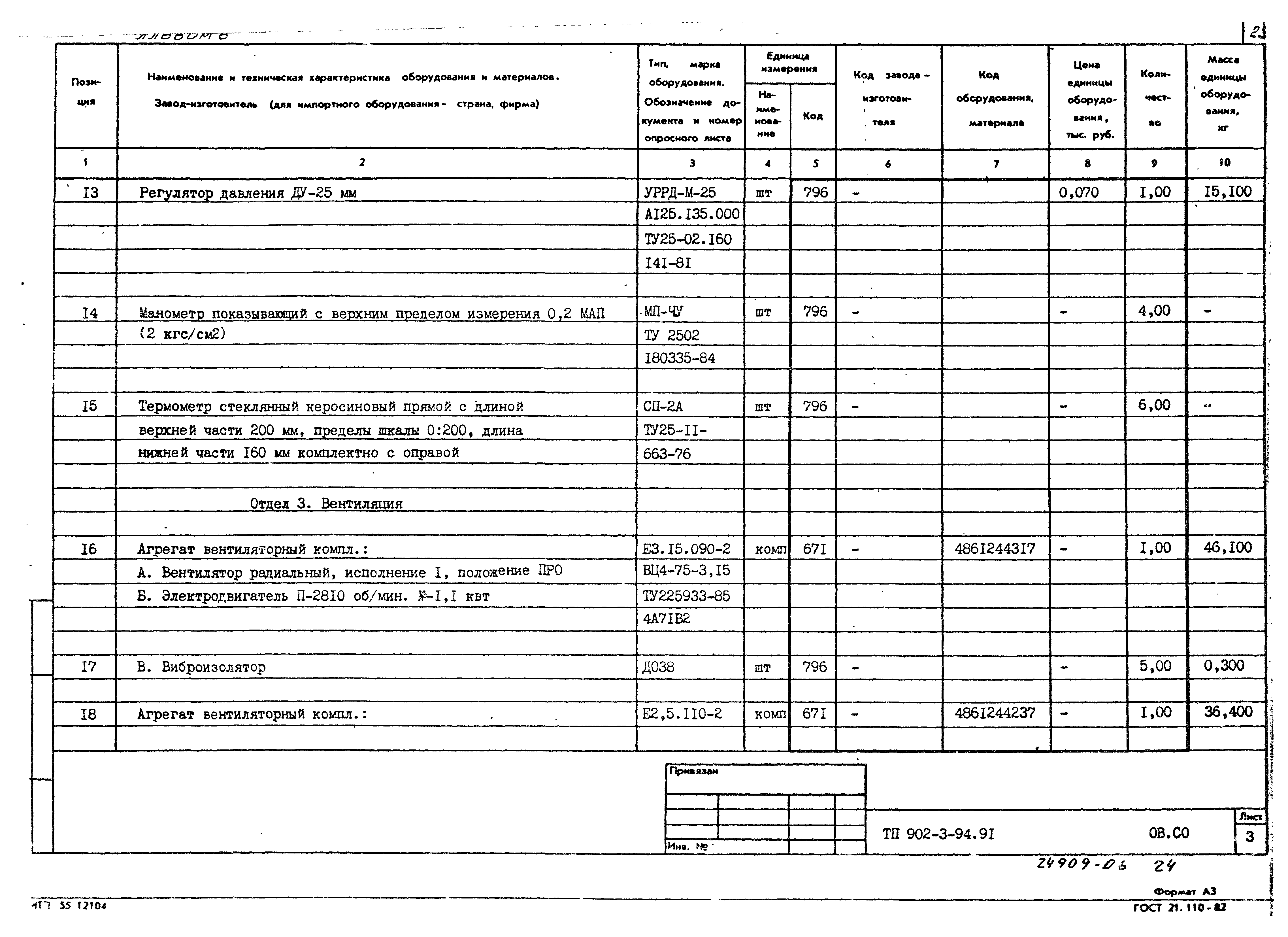 Типовой проект 902-3-94.91