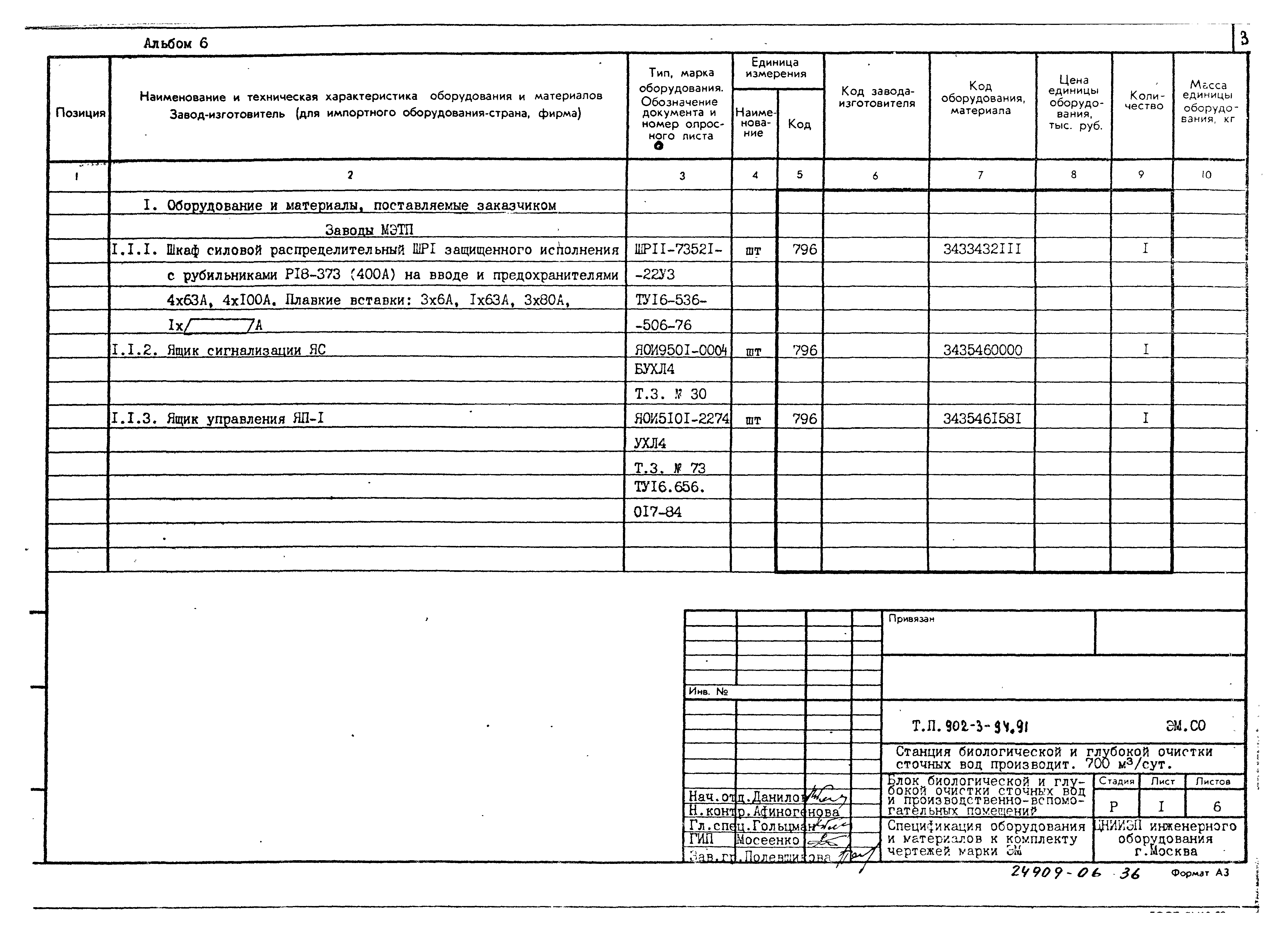 Типовой проект 902-3-94.91