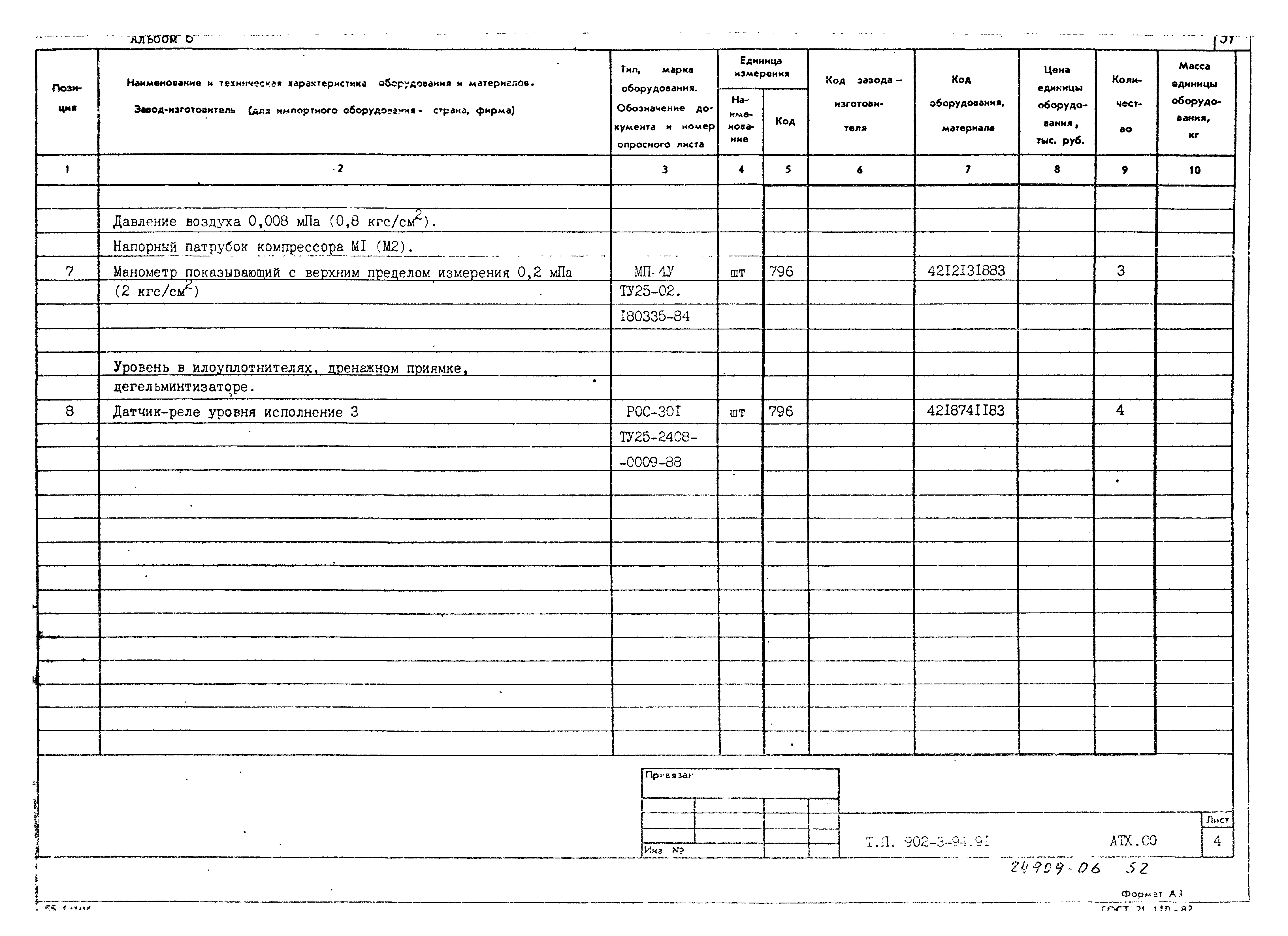 Типовой проект 902-3-94.91