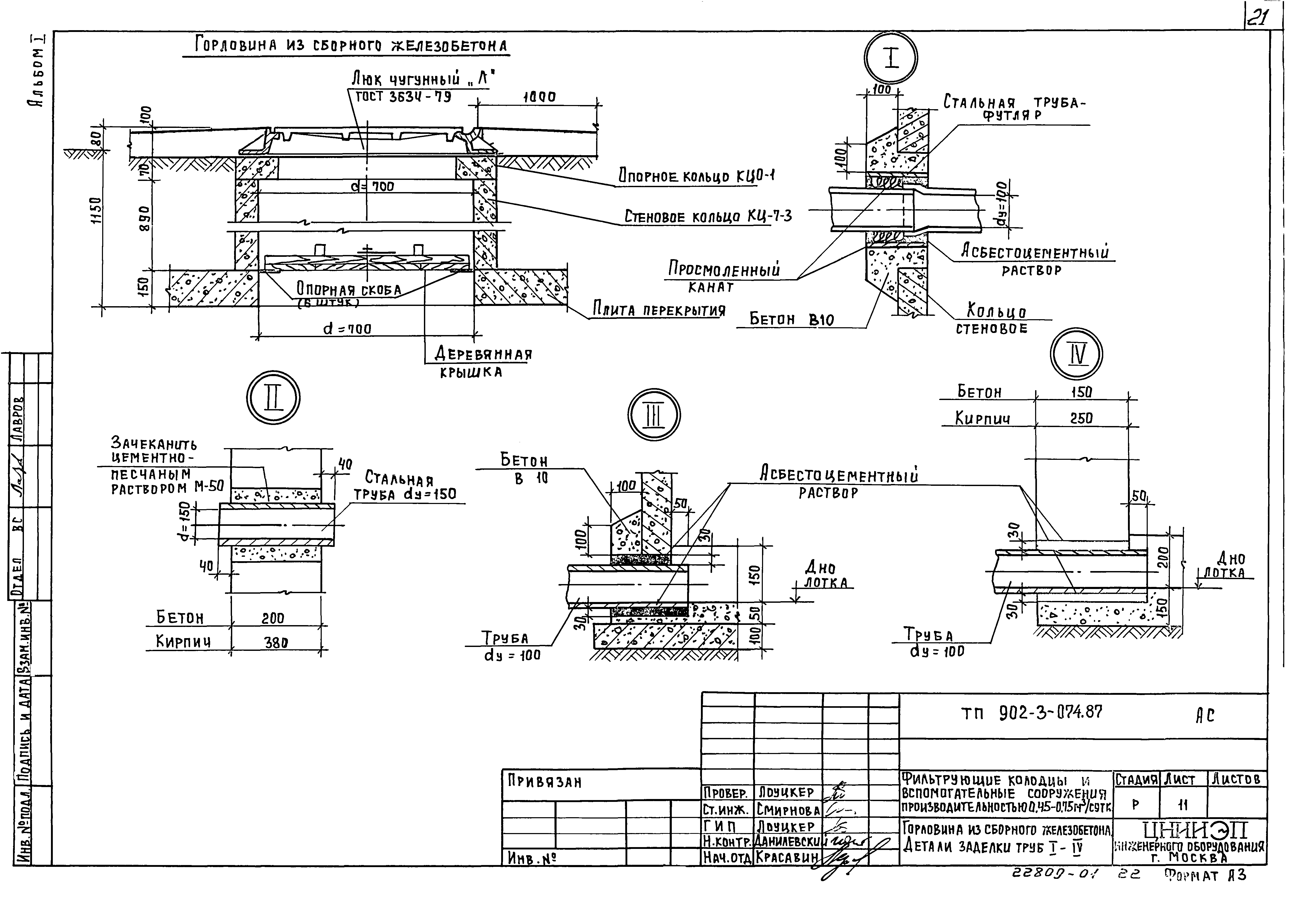 Типовые проектные решения 902-3-074.87