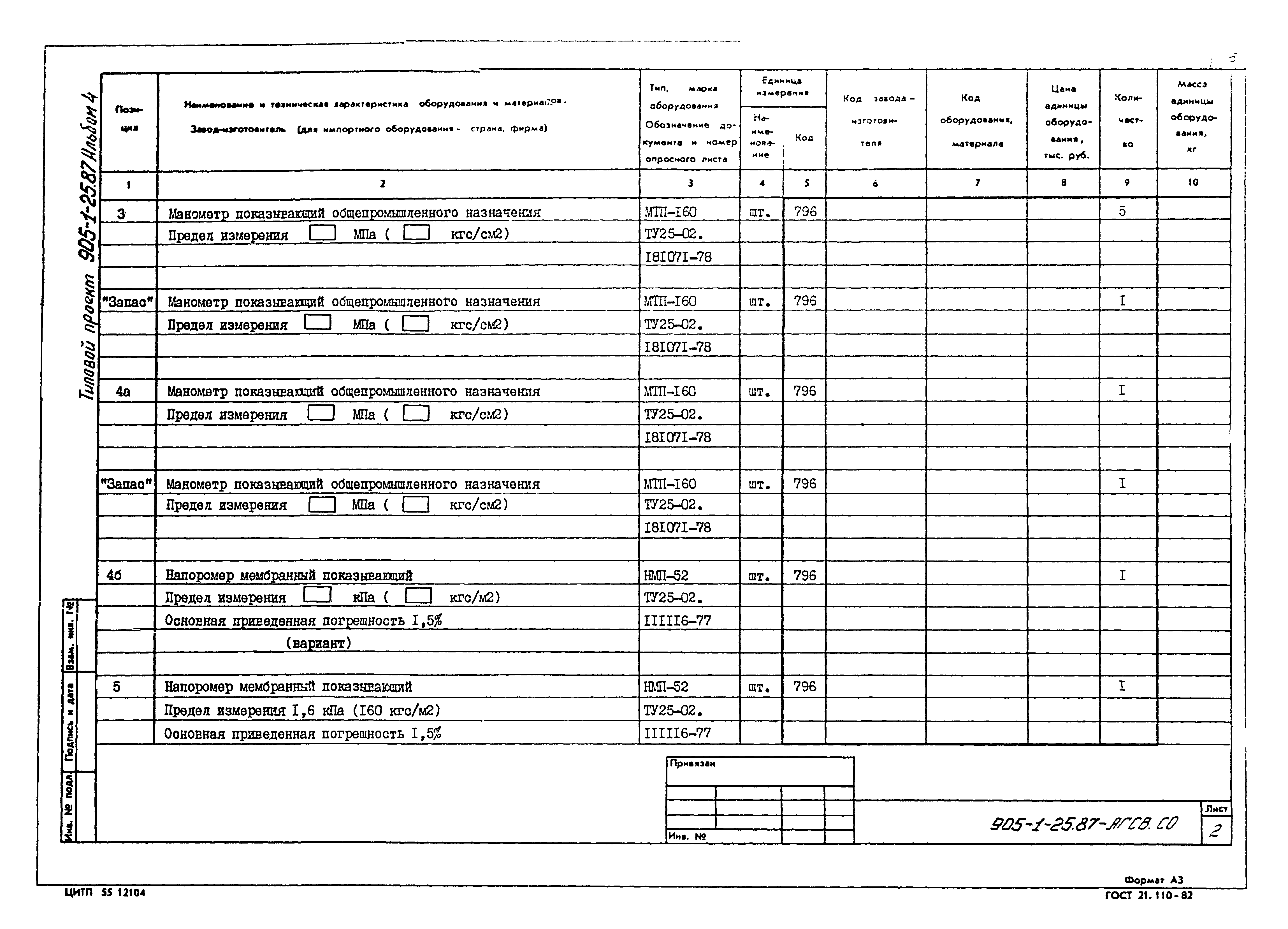 Типовой проект 905-1-25.87