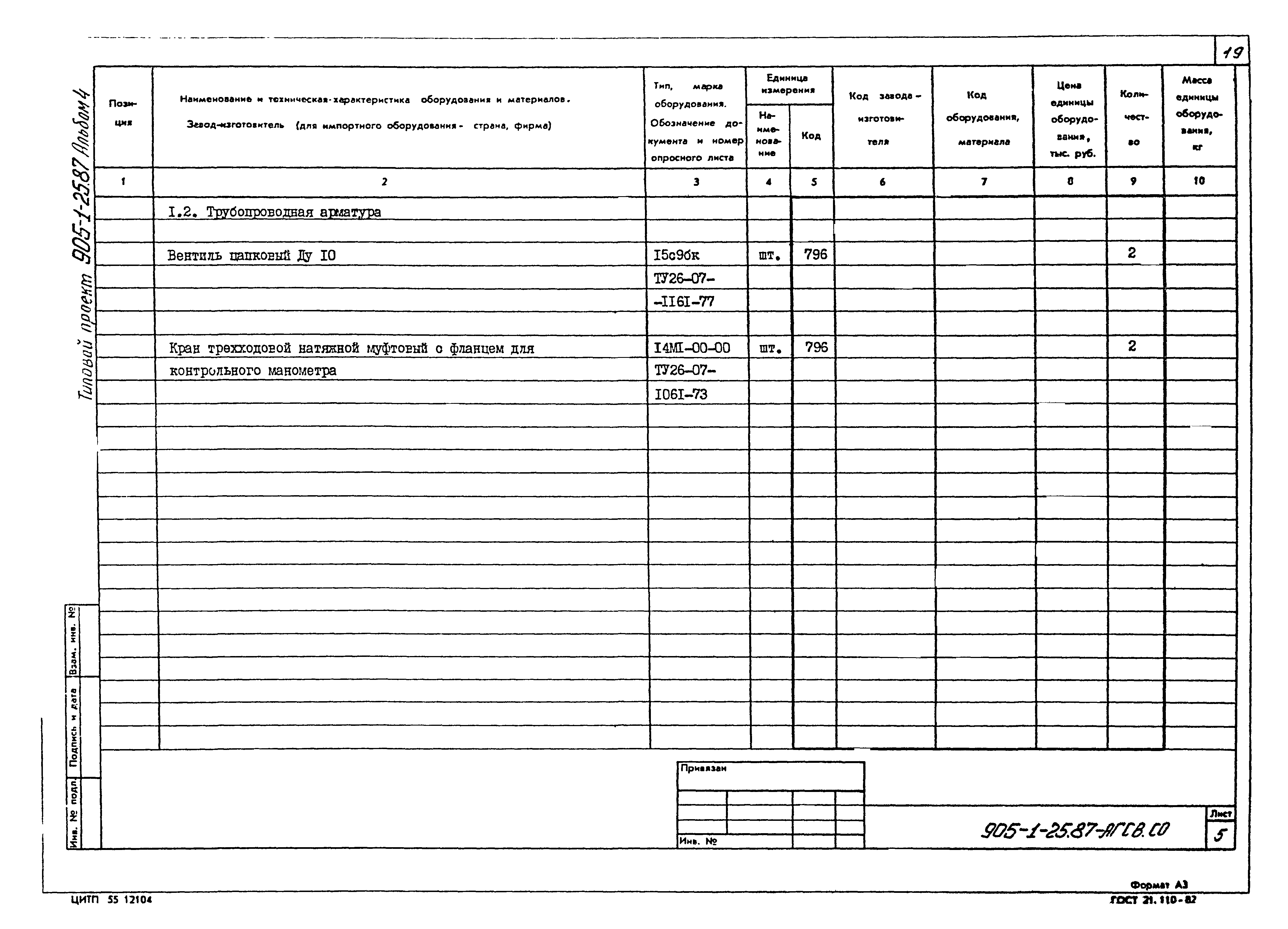 Типовой проект 905-1-25.87