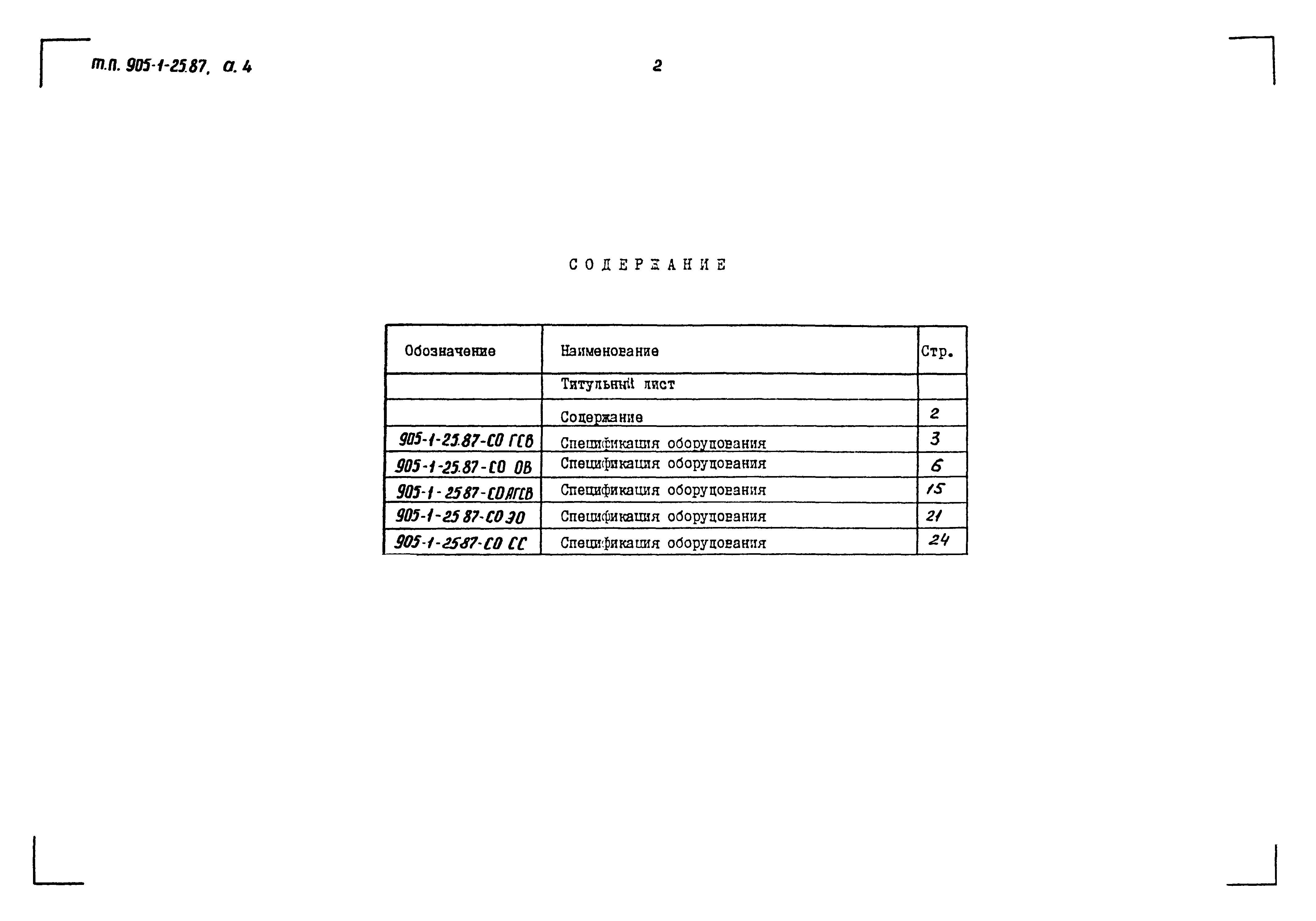 Типовой проект 905-1-25.87