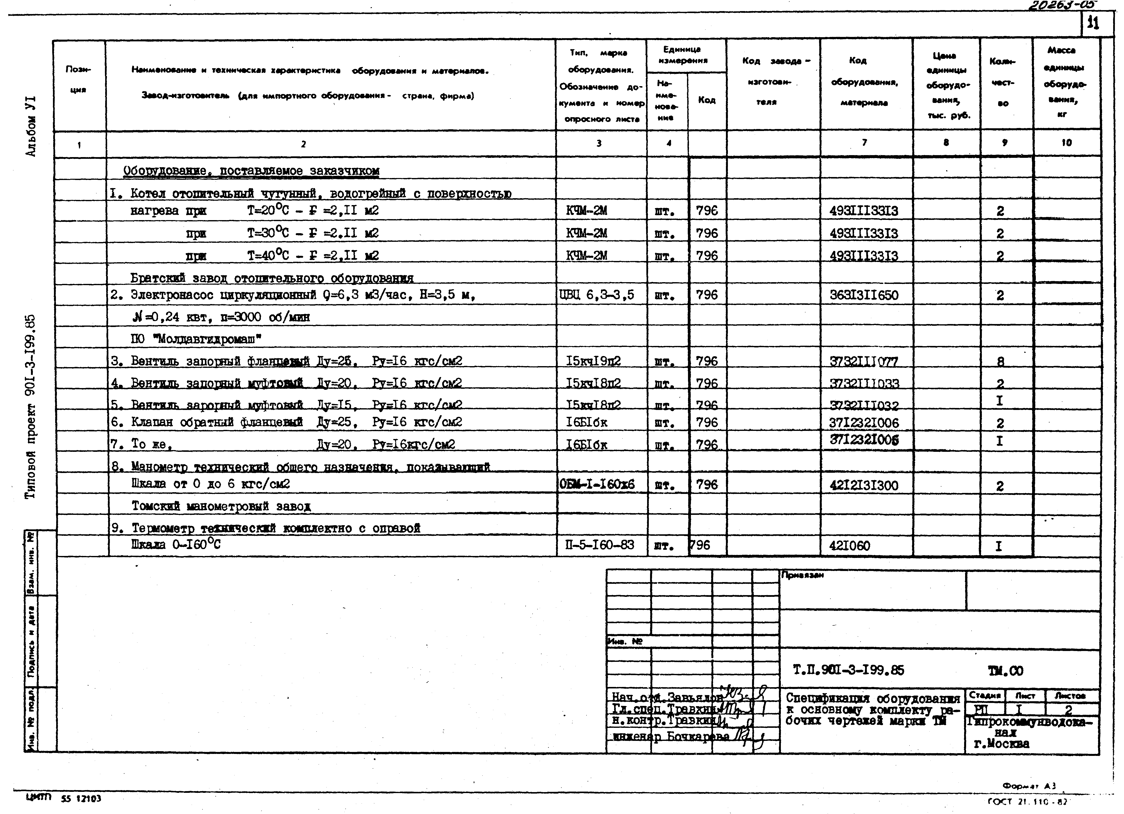 Типовой проект 901-3-199.85