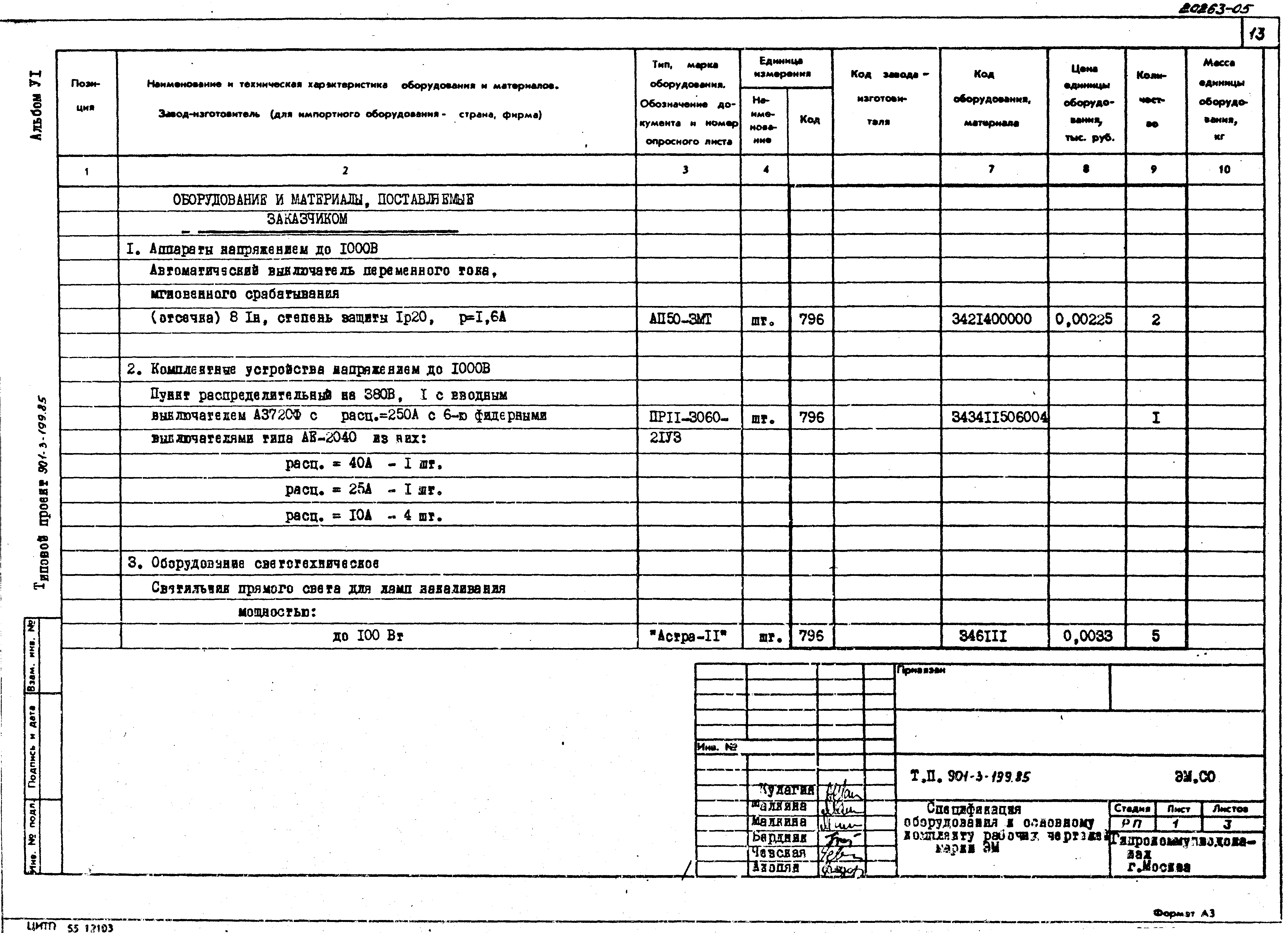 Типовой проект 901-3-199.85