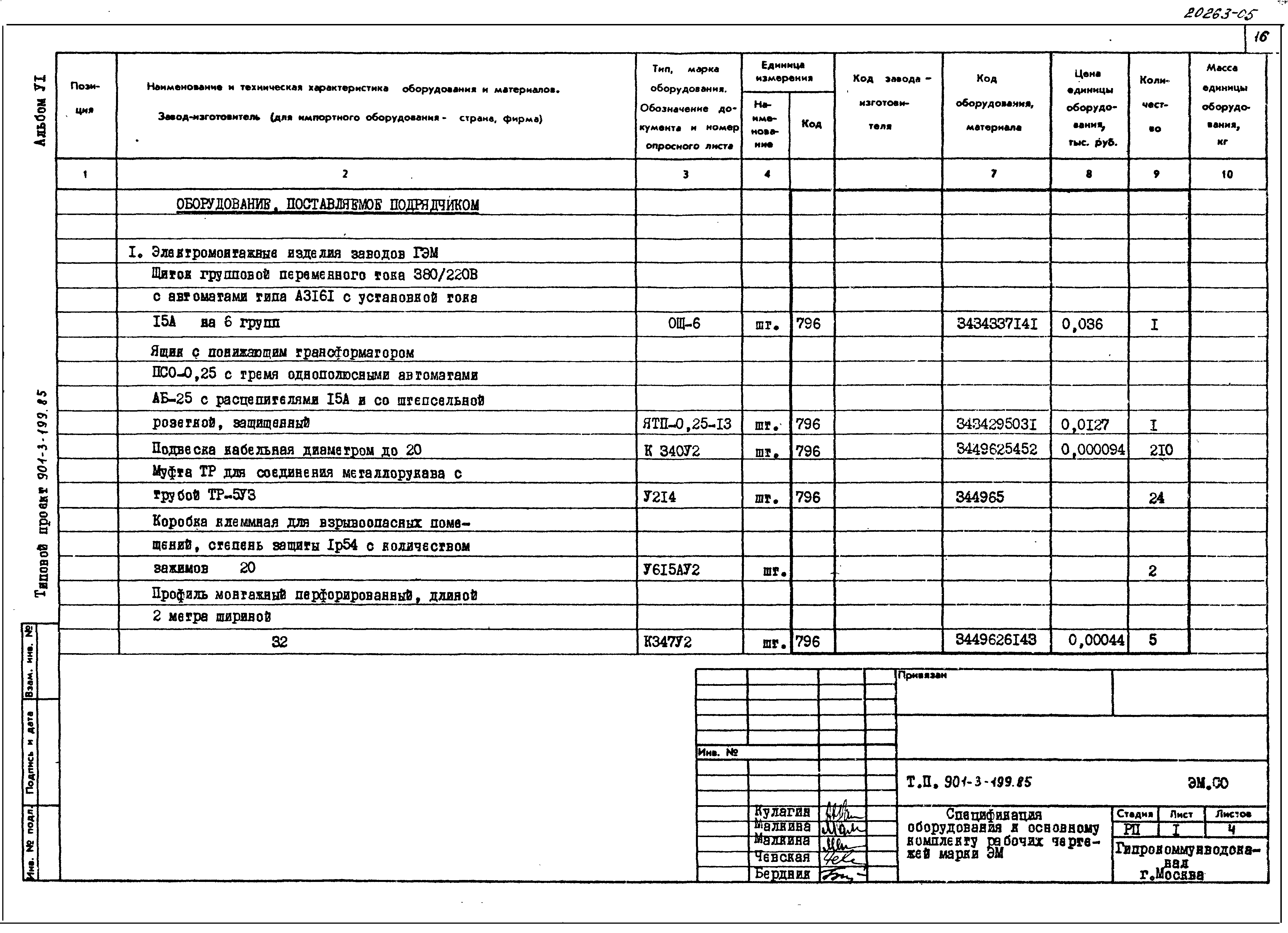 Типовой проект 901-3-199.85