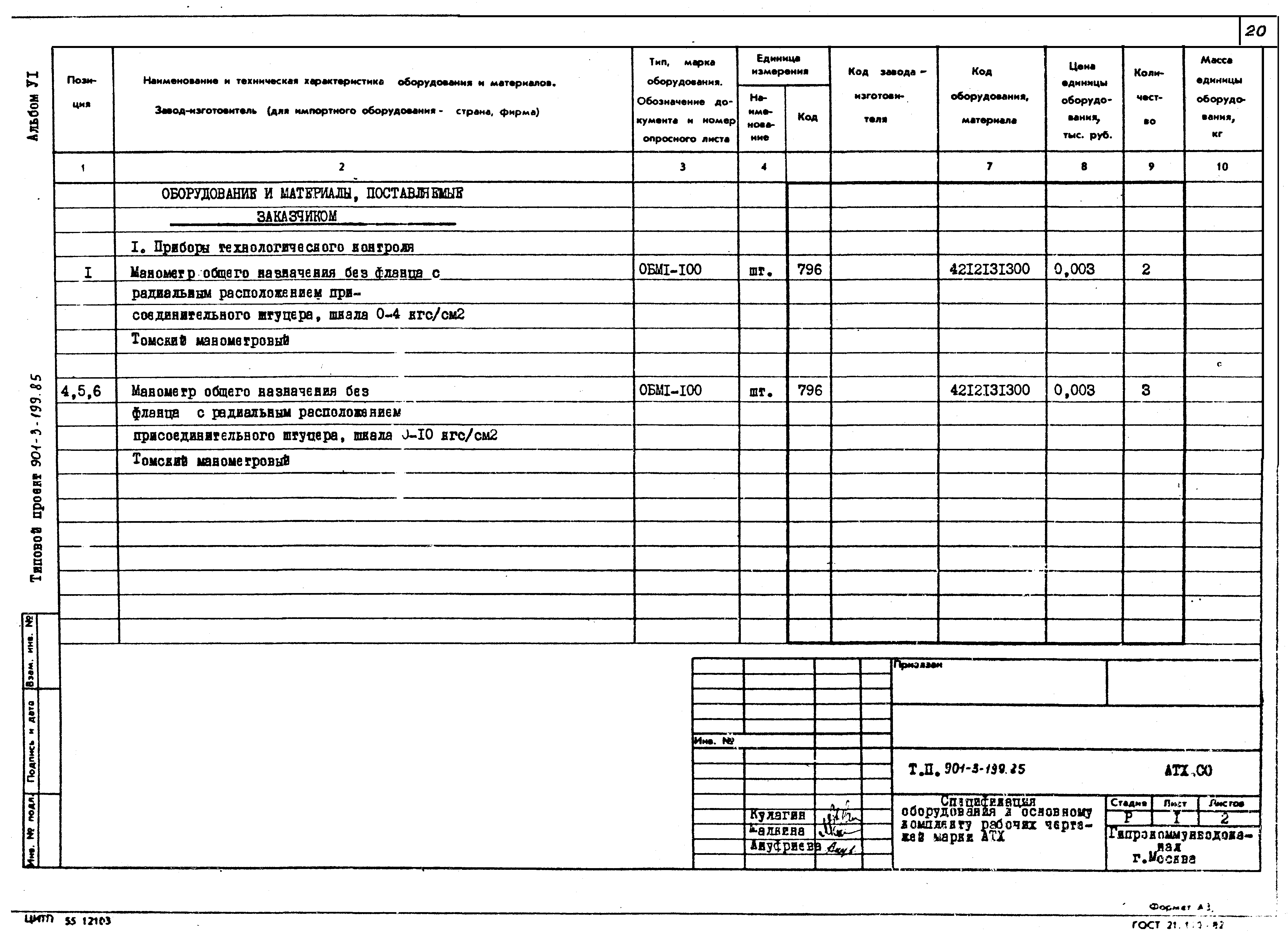 Типовой проект 901-3-199.85