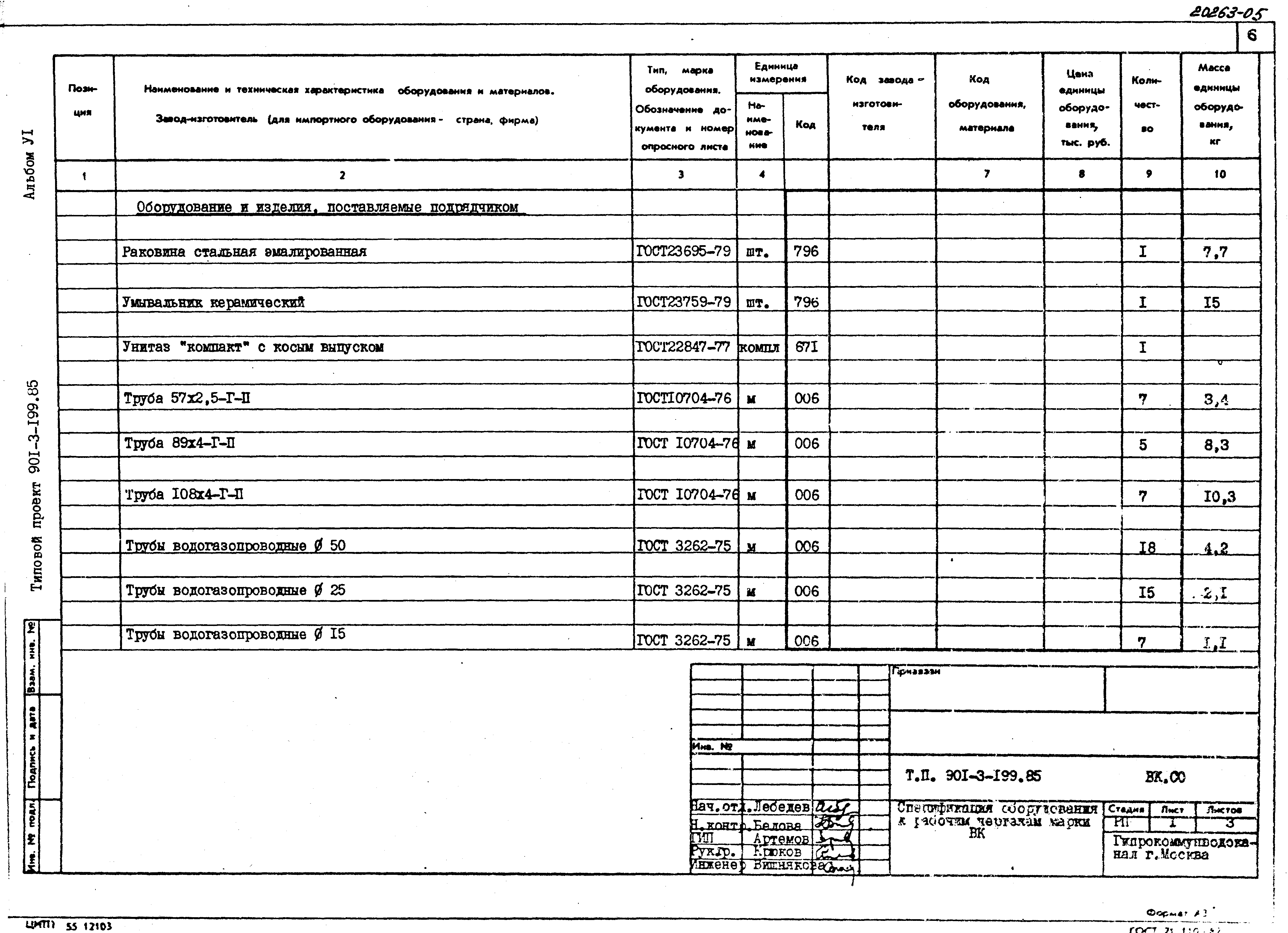 Типовой проект 901-3-199.85