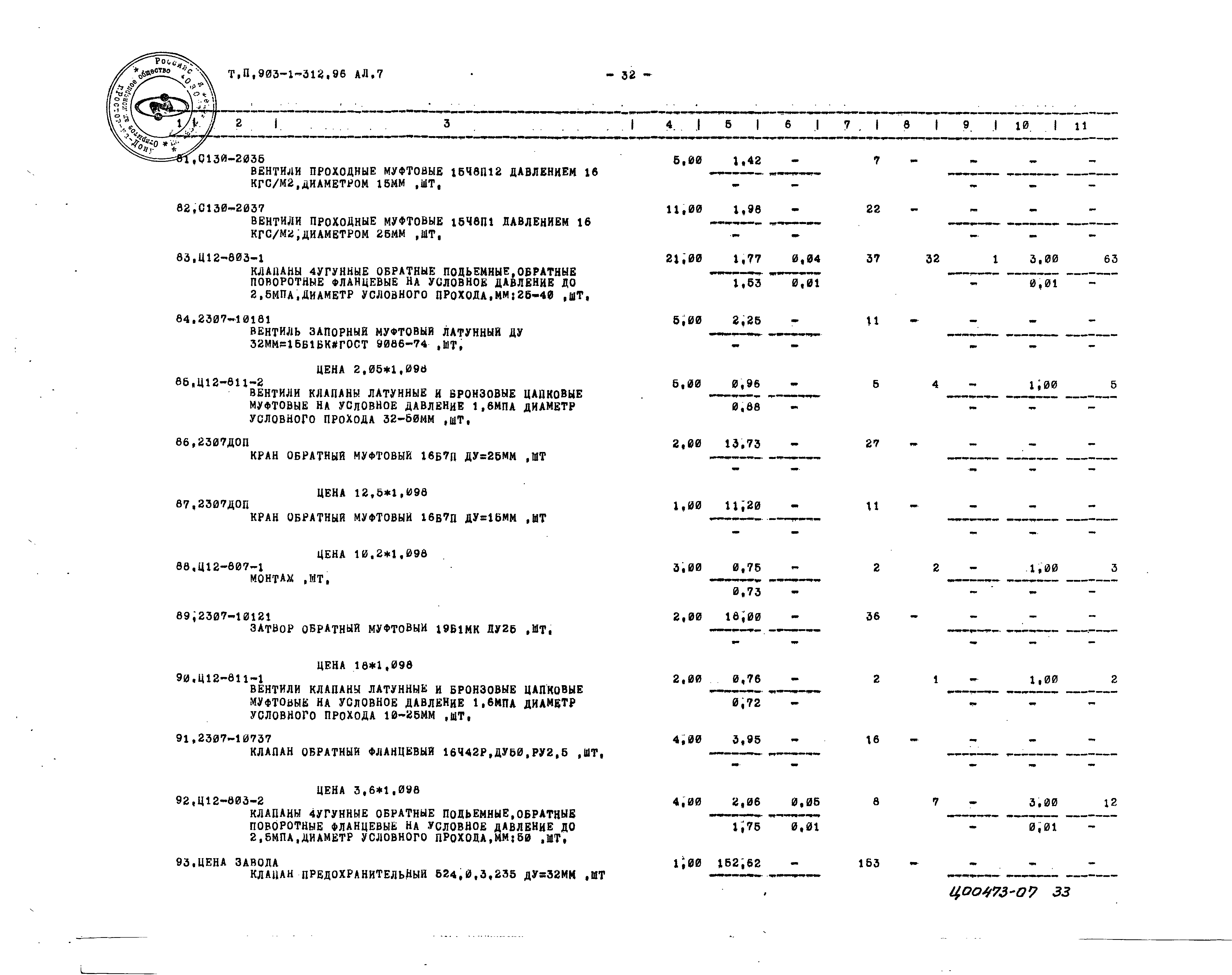 Типовой проект 903-1-312.96
