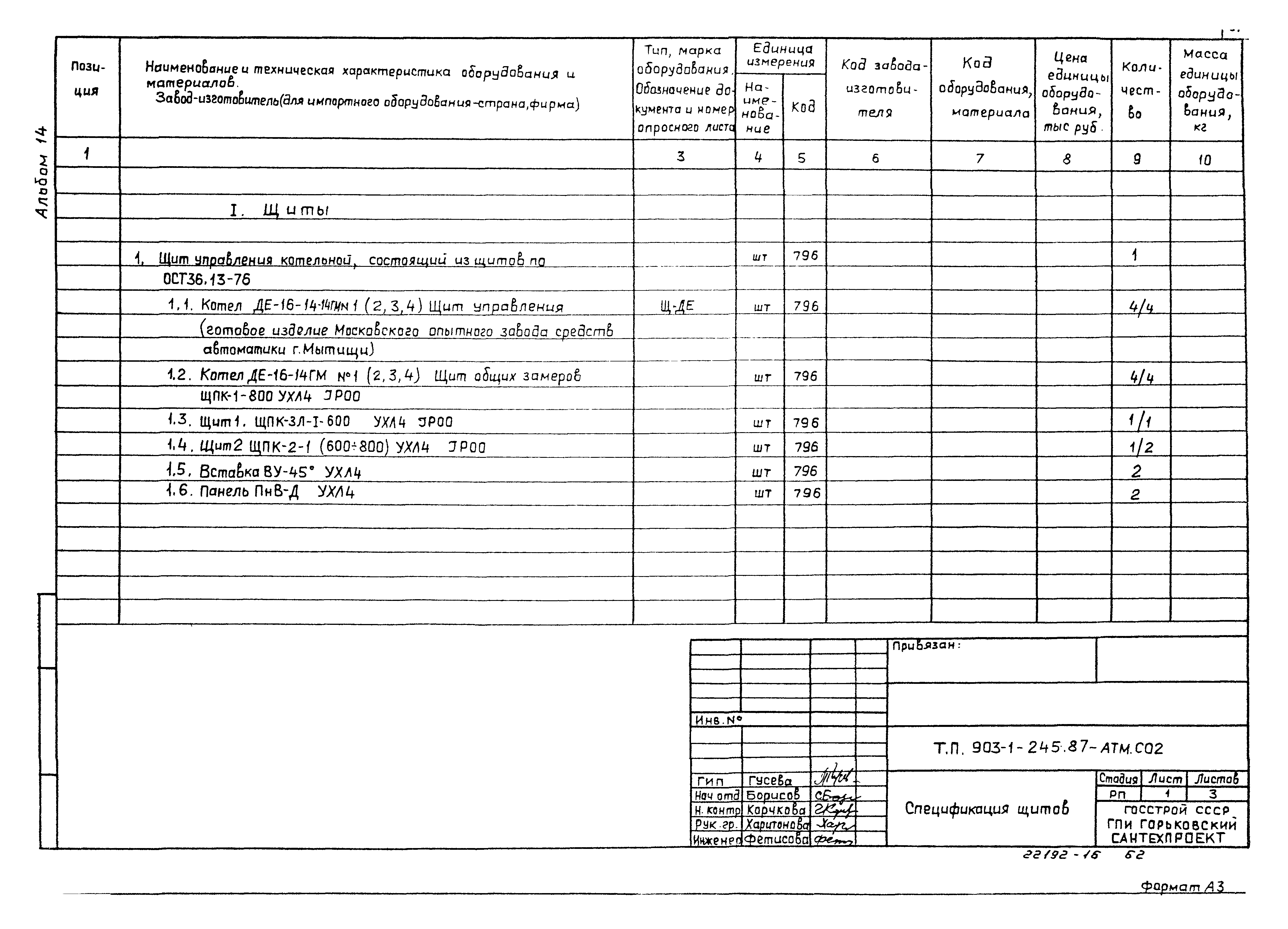 Типовой проект 903-1-245.87