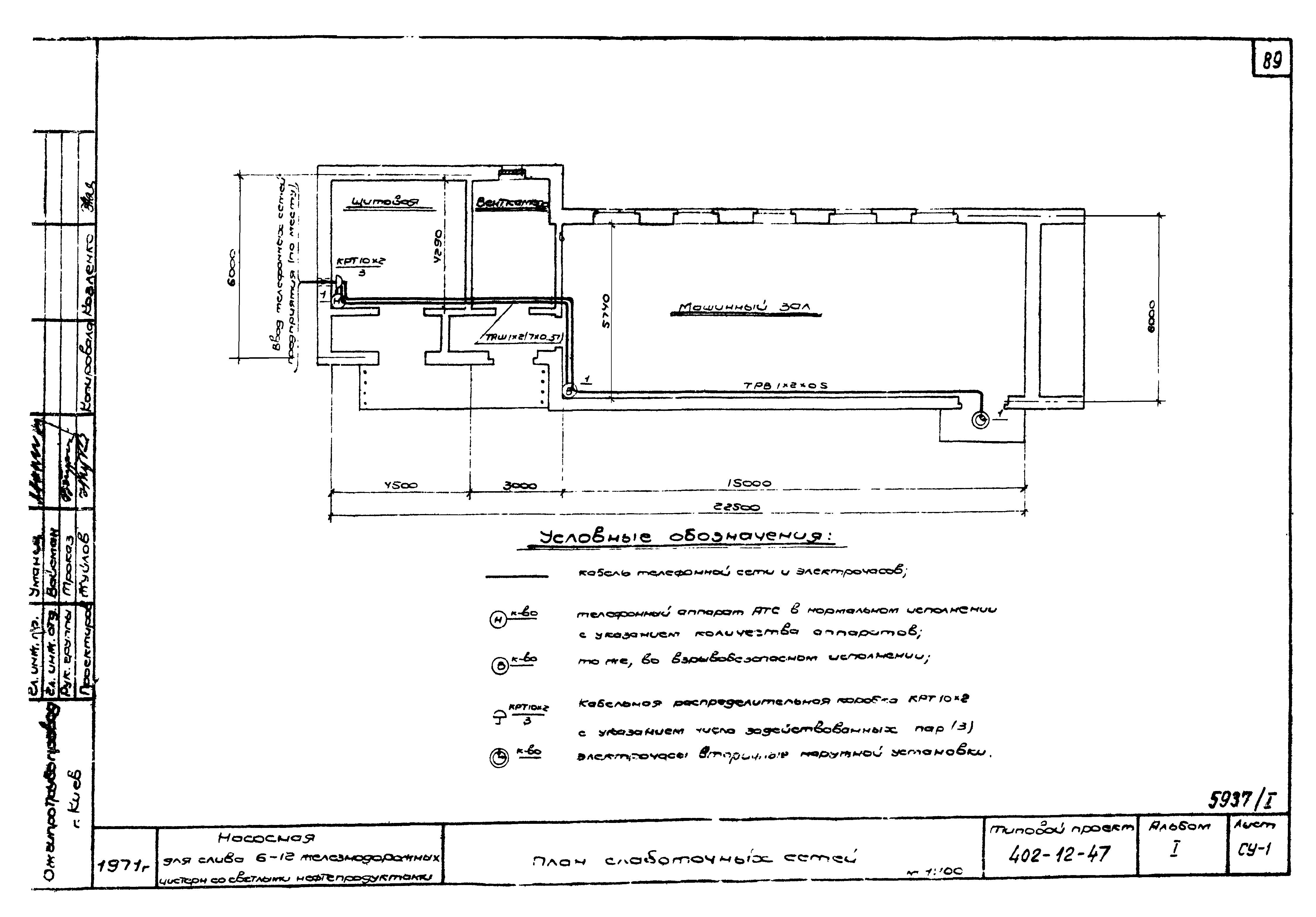 Скачать Типовой проект 402-12-47 Альбом I. Части: технологическая,  архитектурно-строительная, отопление и вентиляция, водопровод и  канализация, электротехническая, КИП и автоматика, слаботочная