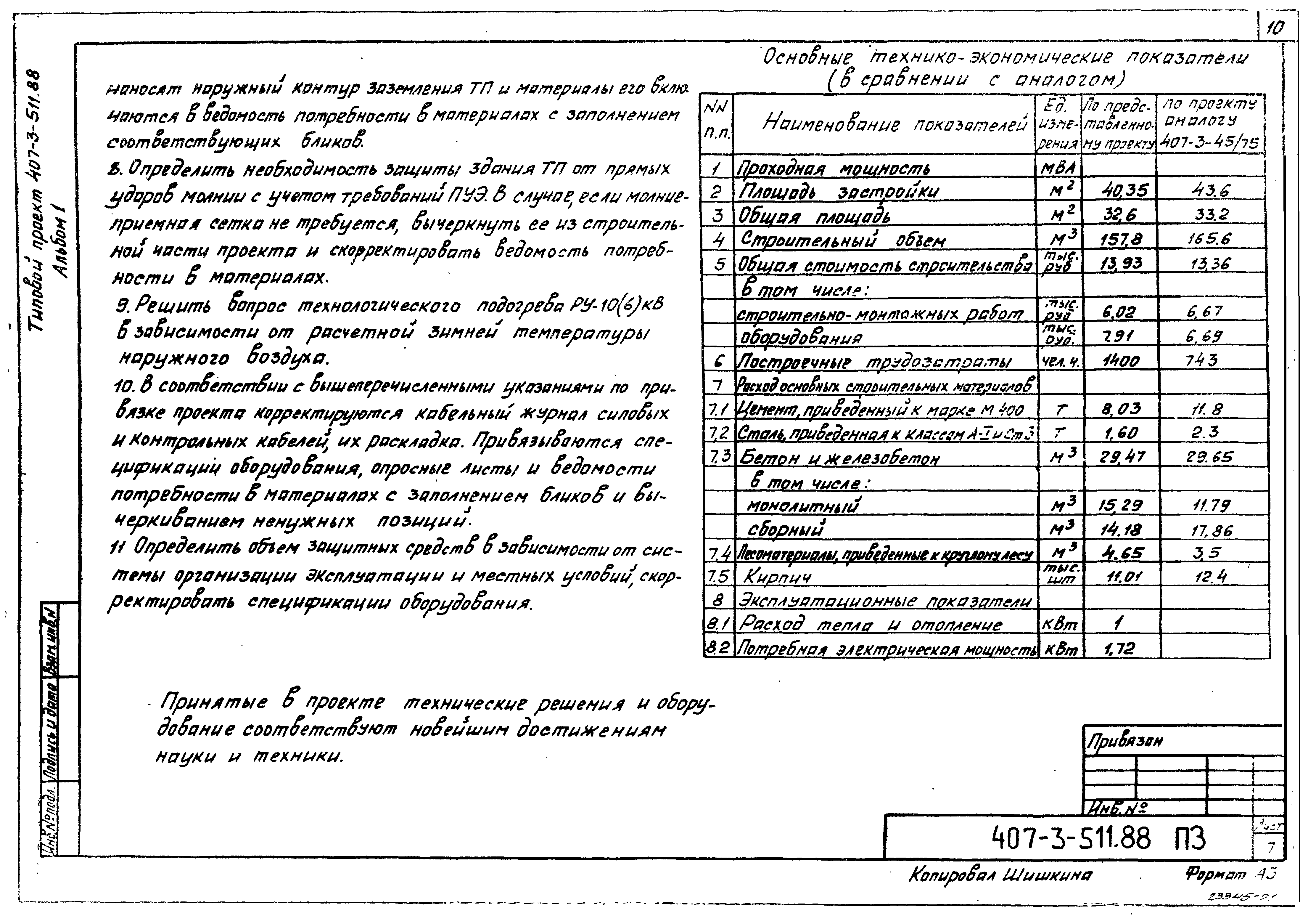 Типовой проект 407-3-511.88