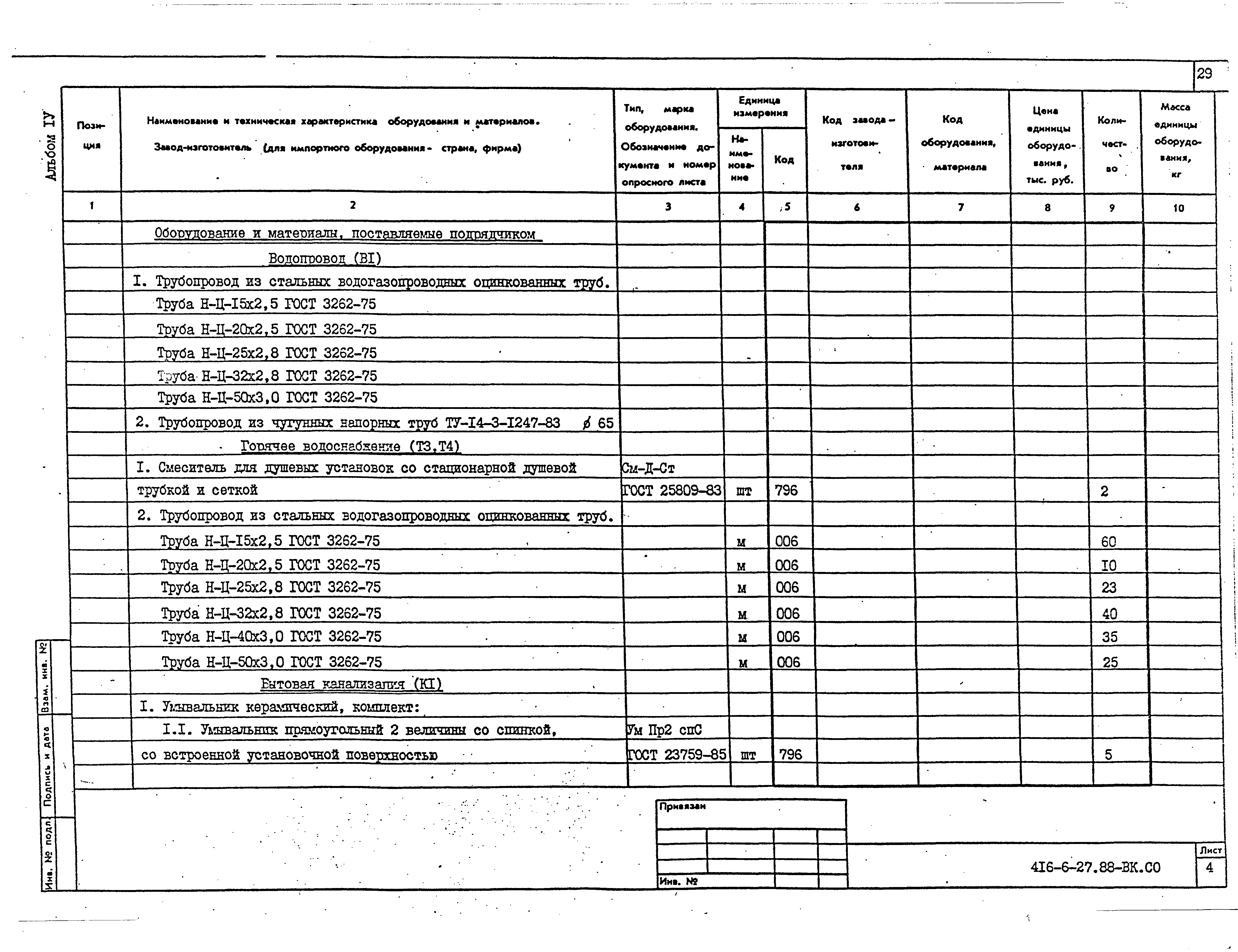 Типовой проект 416-6-27.88