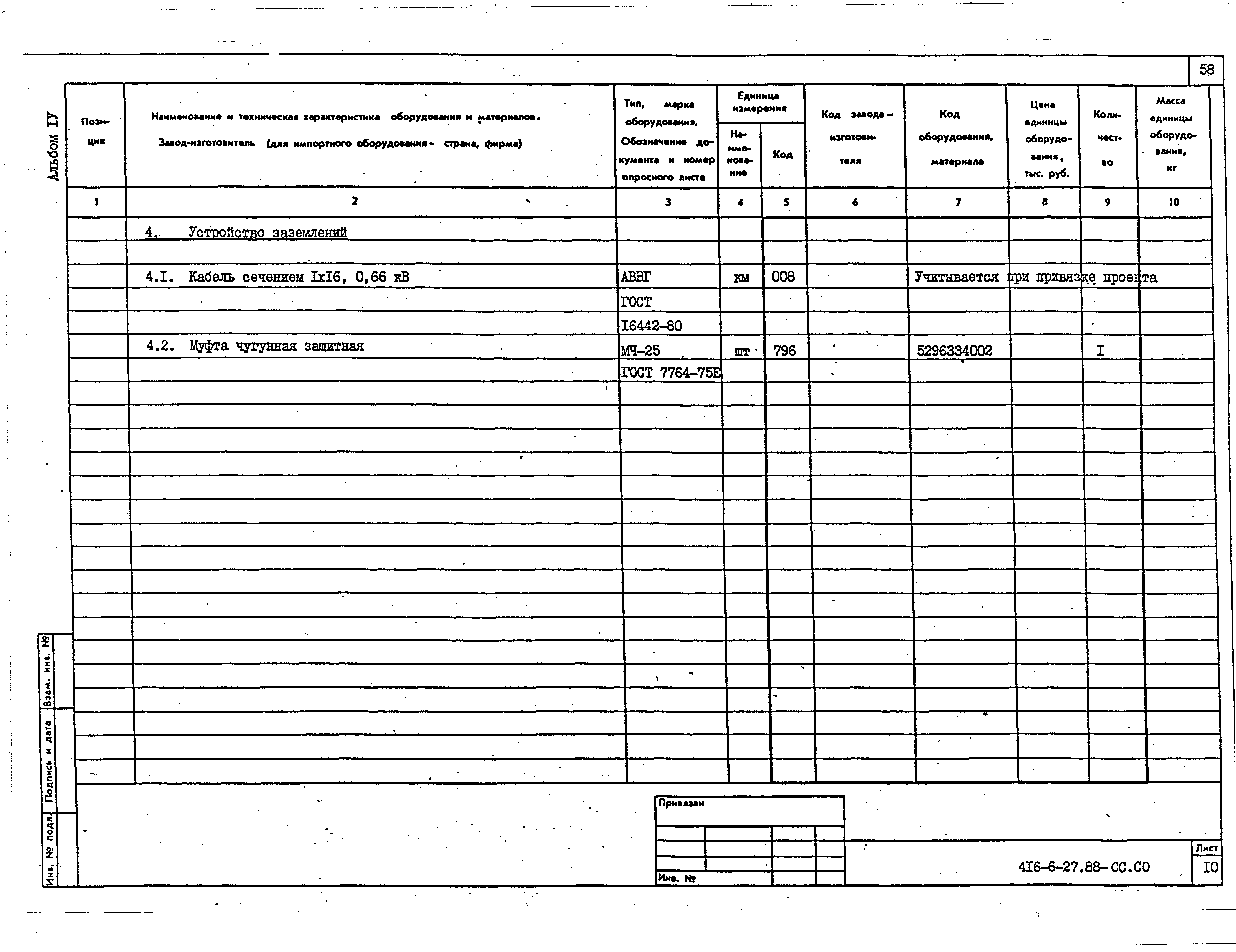 Типовой проект 416-6-27.88