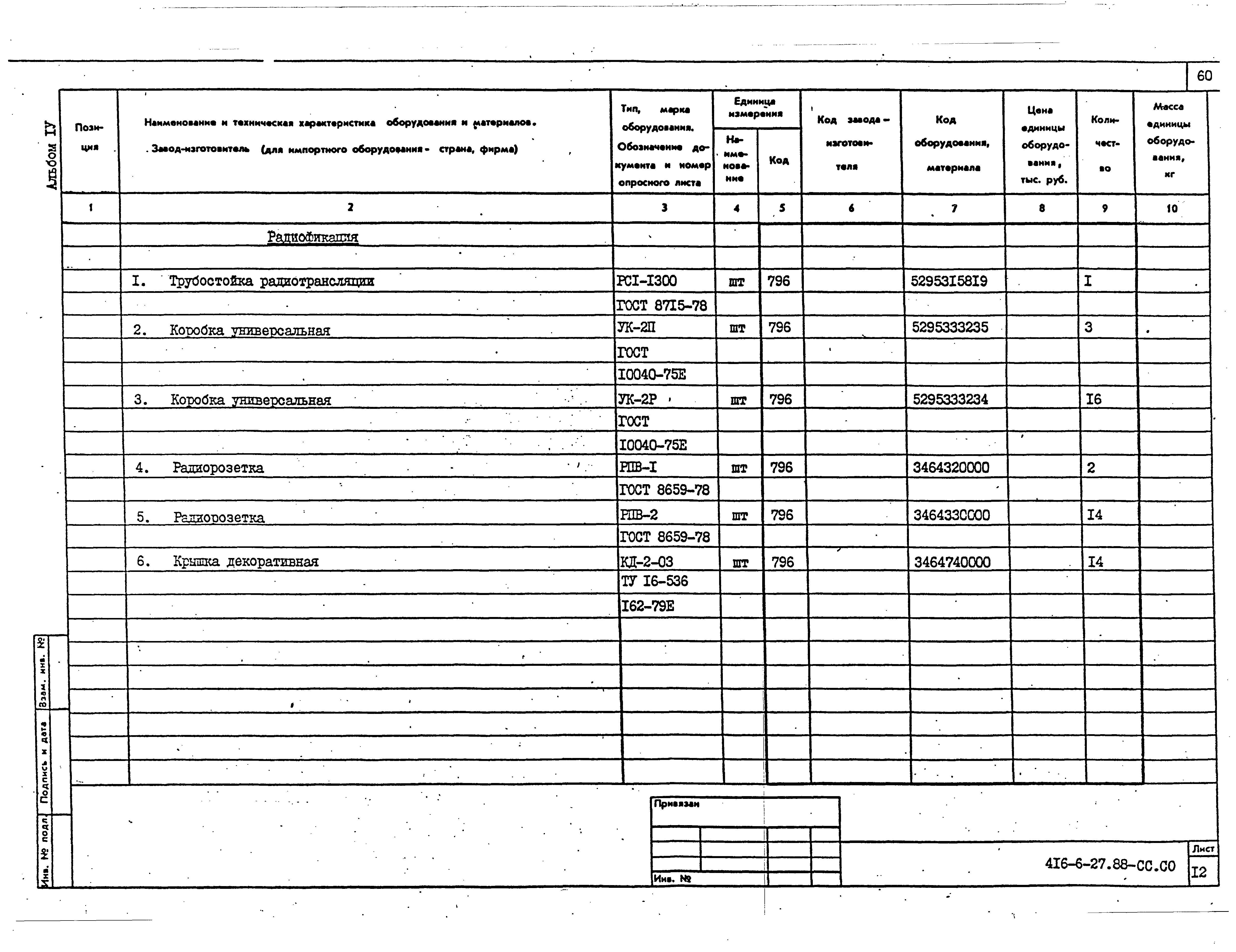 Типовой проект 416-6-27.88
