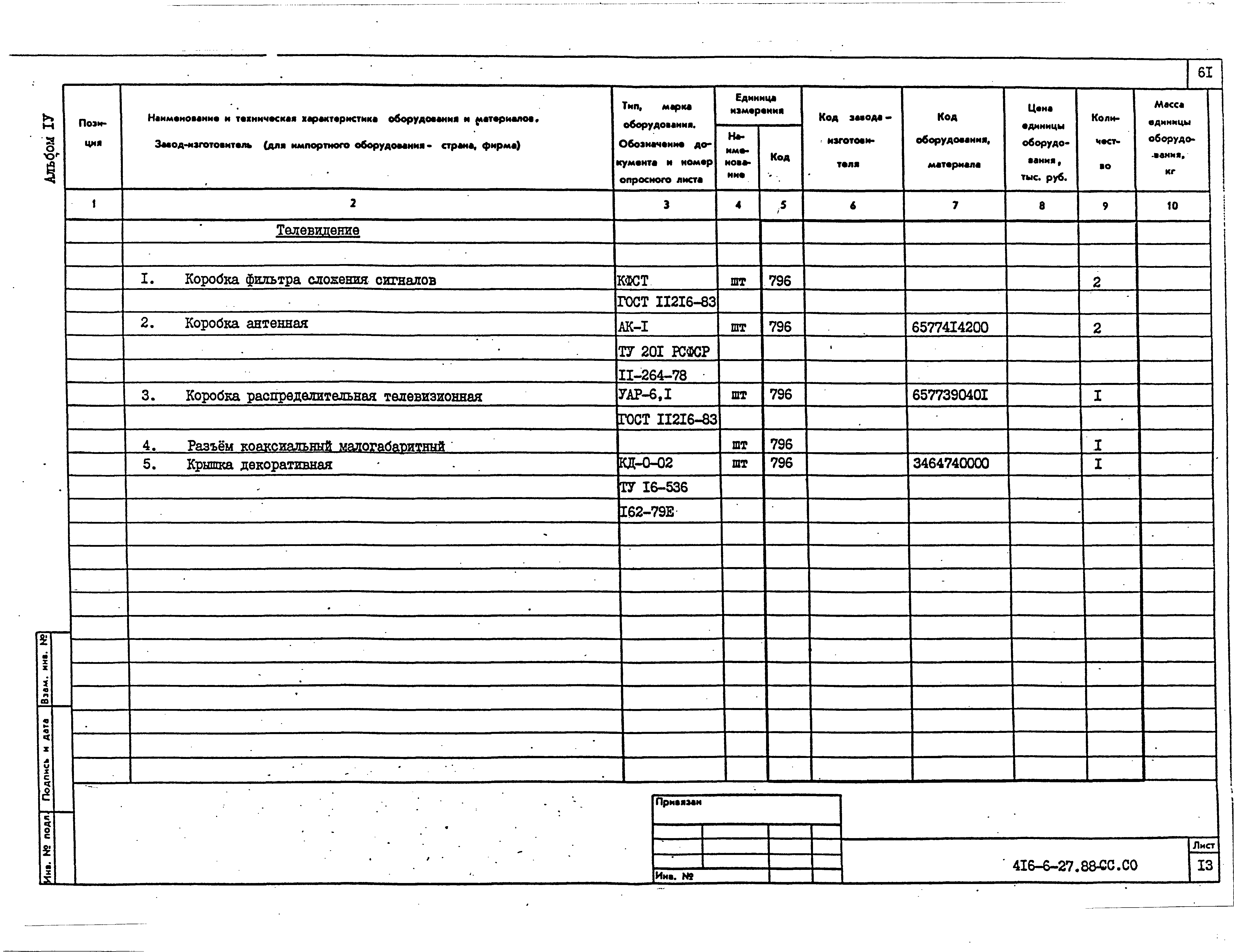 Типовой проект 416-6-27.88