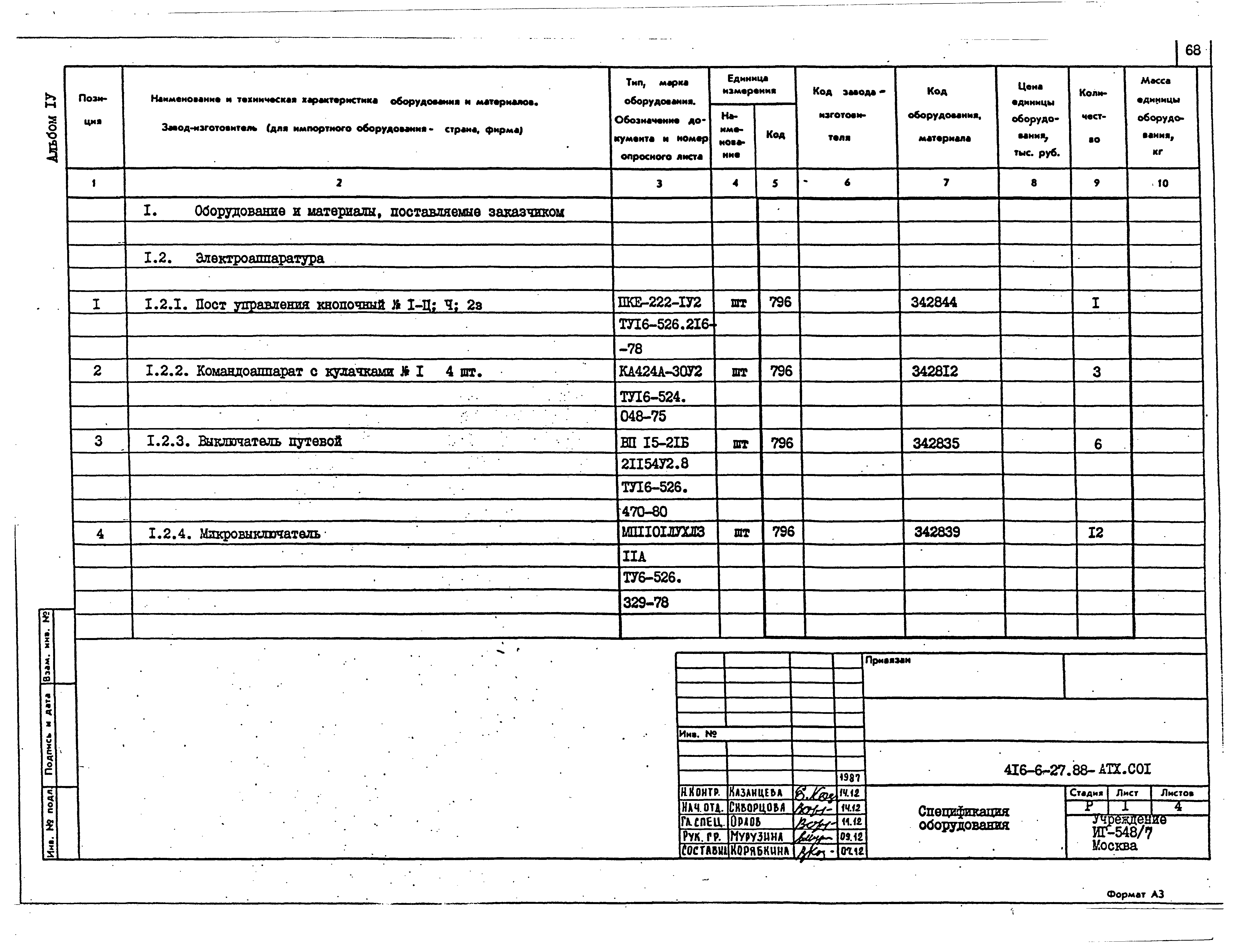 Типовой проект 416-6-27.88