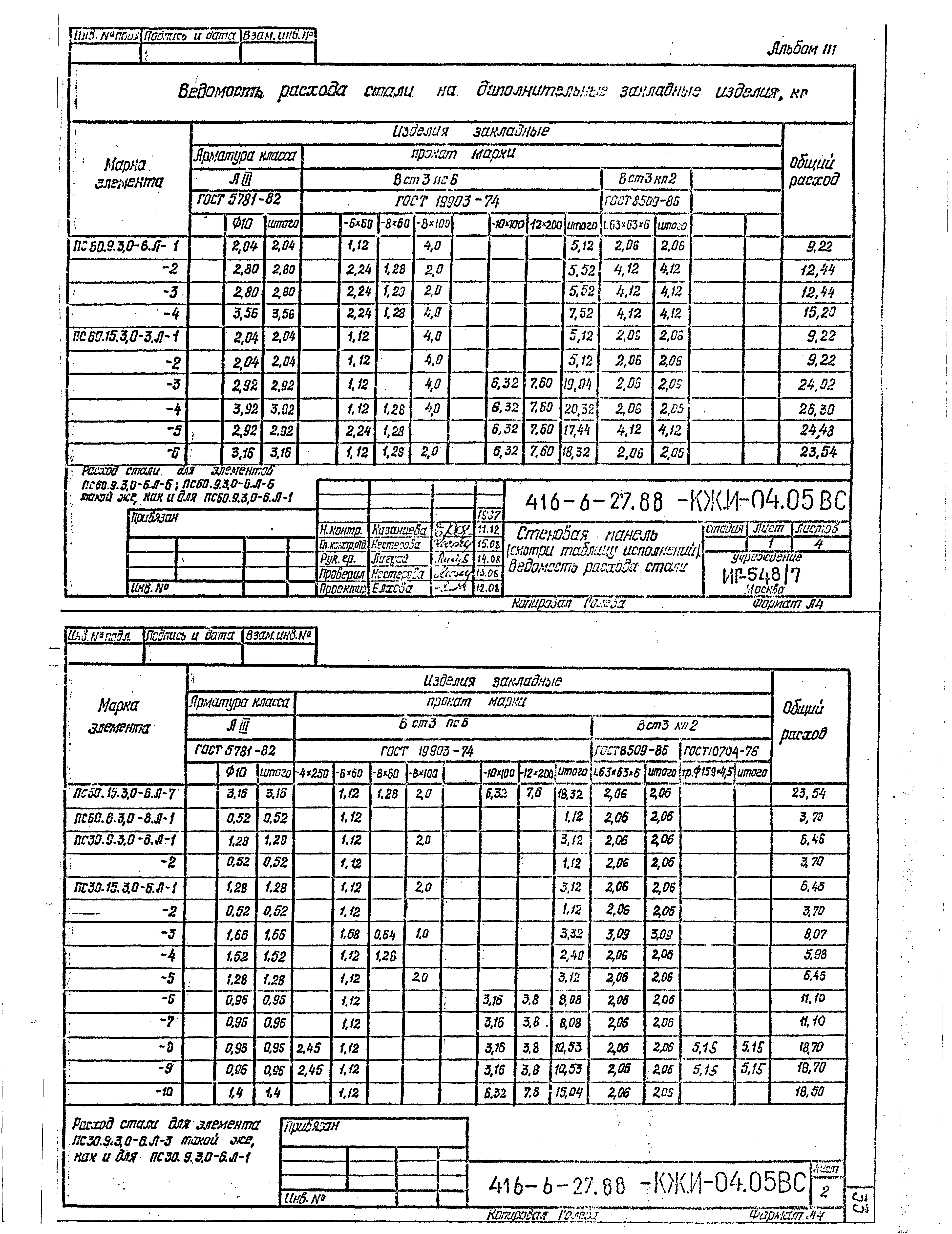 Типовой проект 416-6-27.88