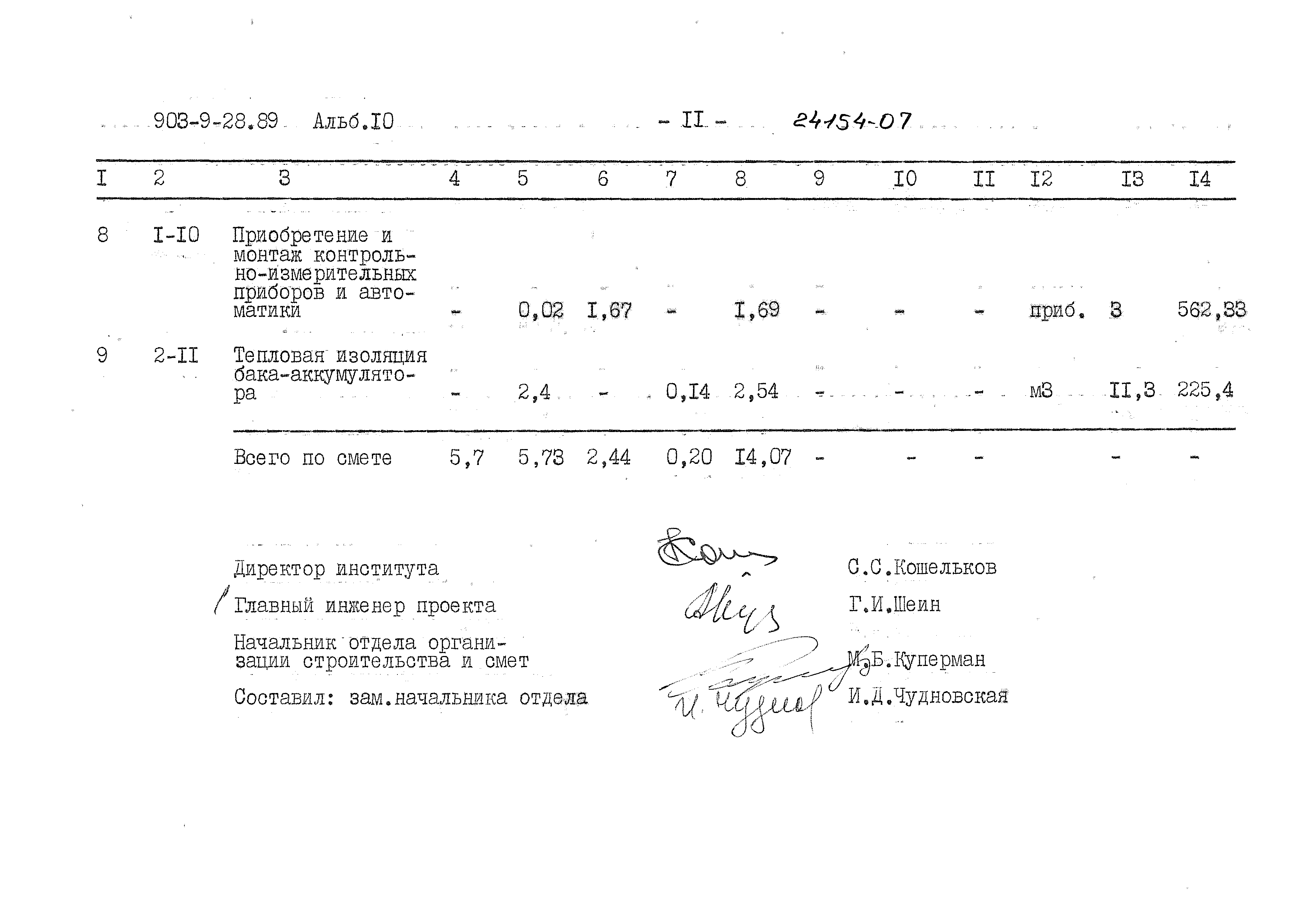 Типовой проект 903-9-28.89