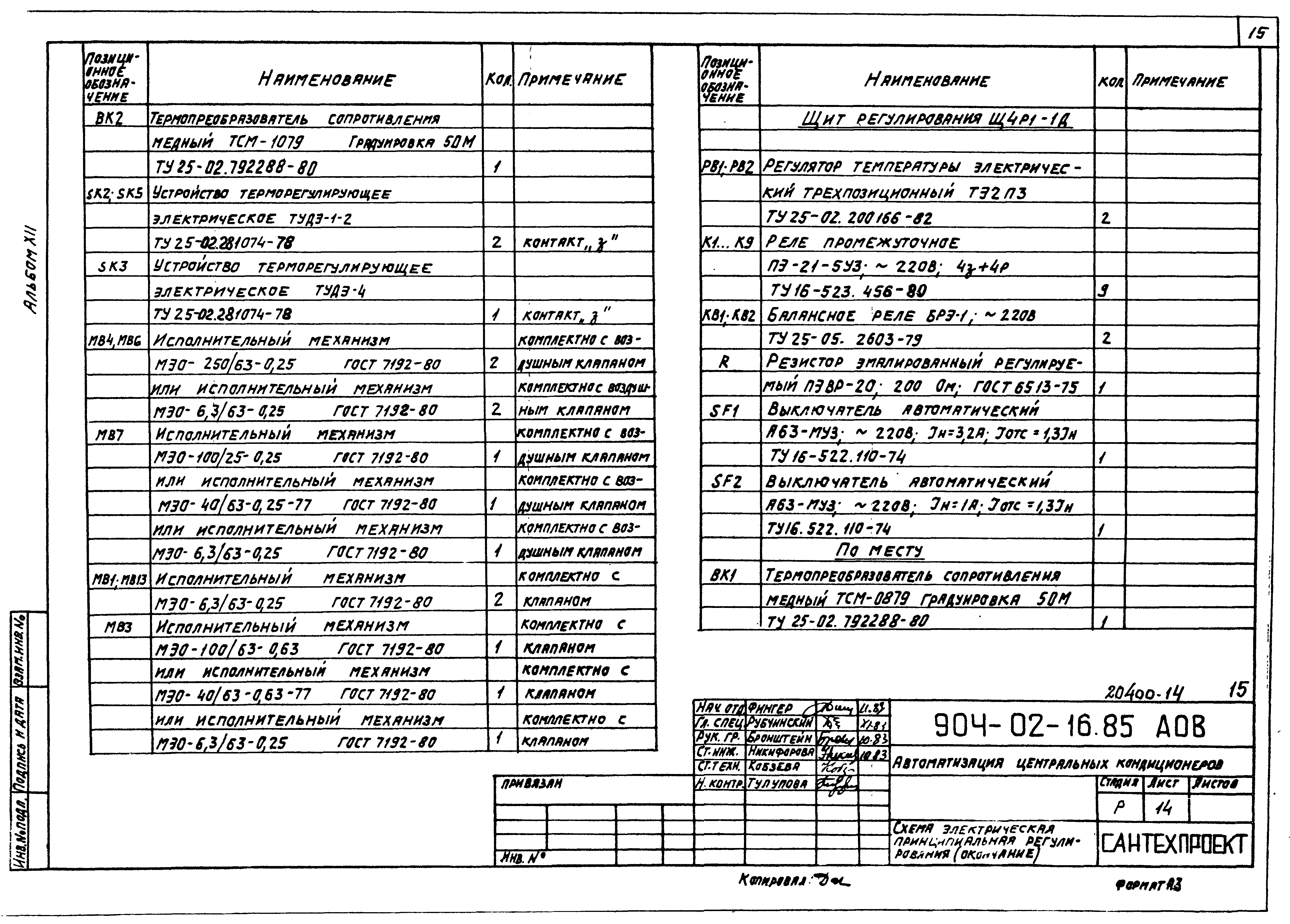 Типовые проектные решения 904-02-16.85