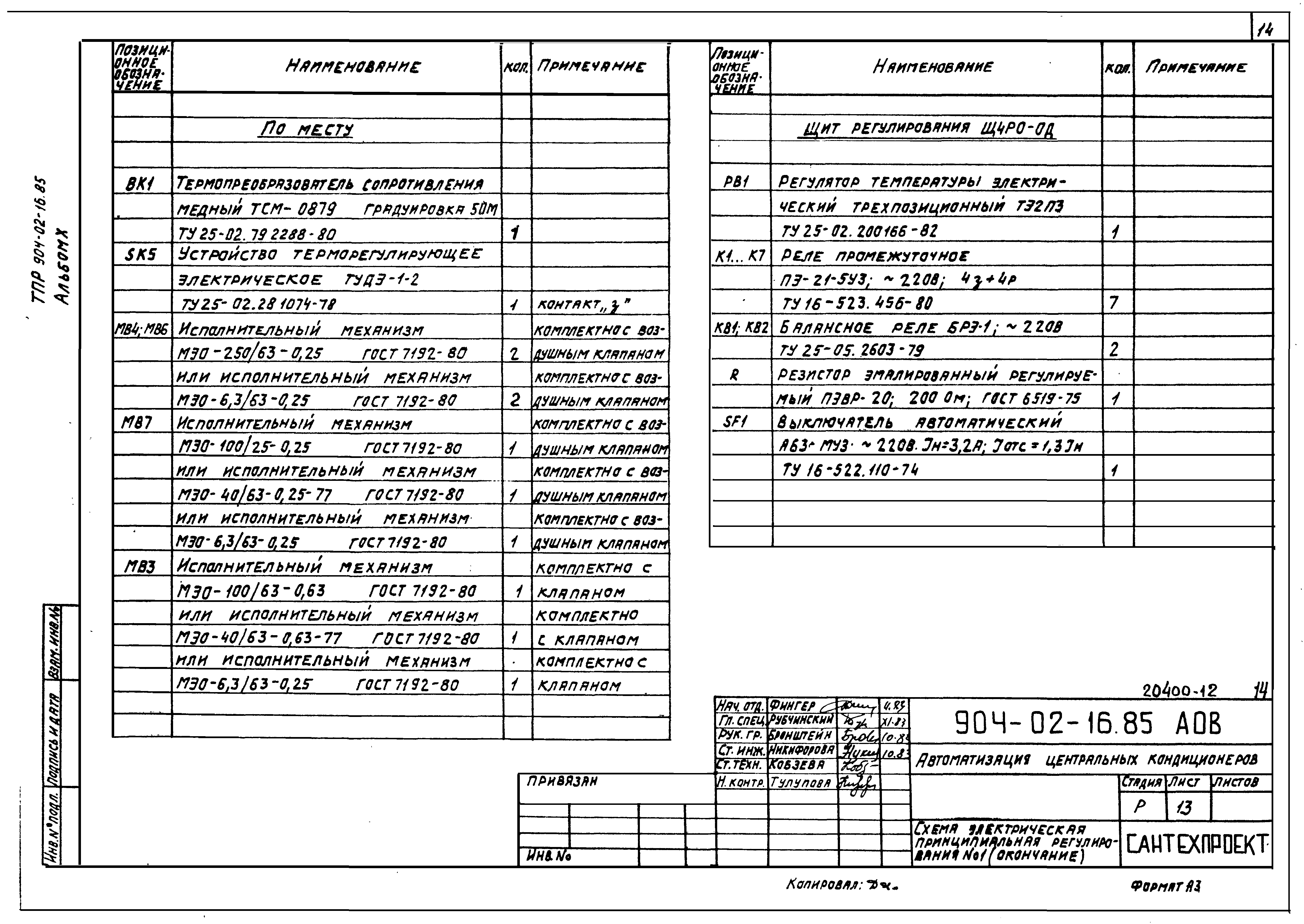 Типовые проектные решения 904-02-16.85