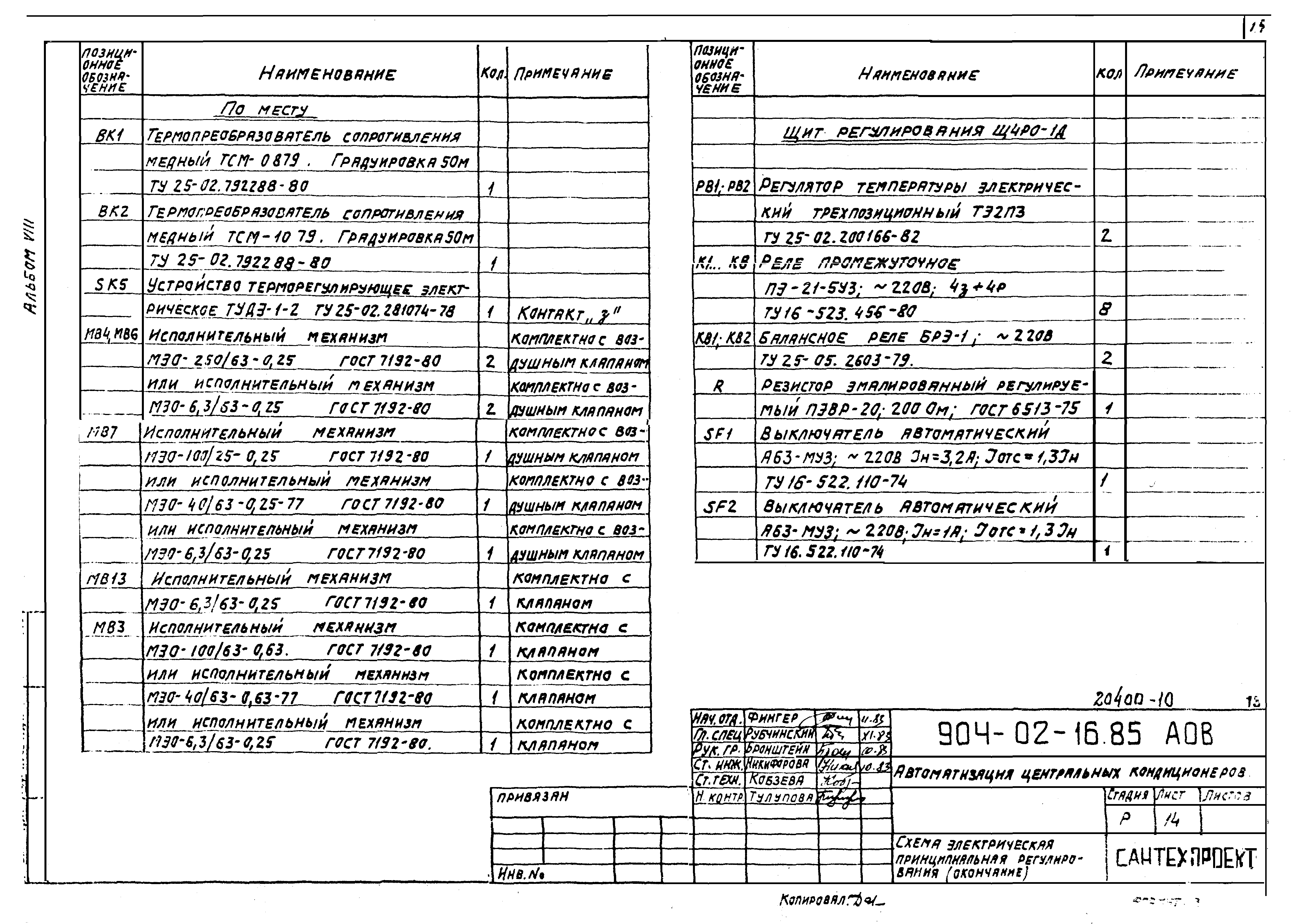 Типовые проектные решения 904-02-16.85