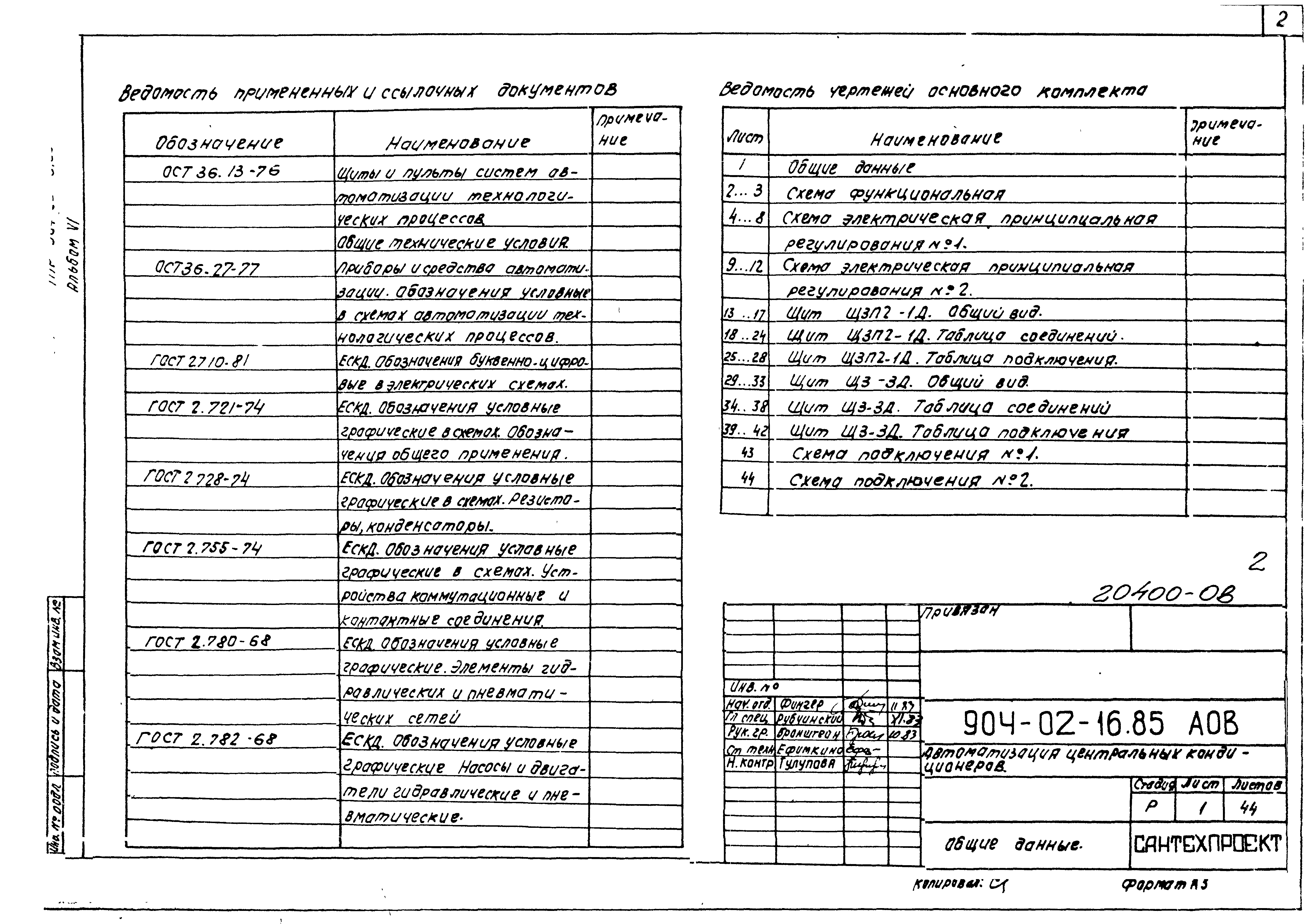 Типовые проектные решения 904-02-16.85