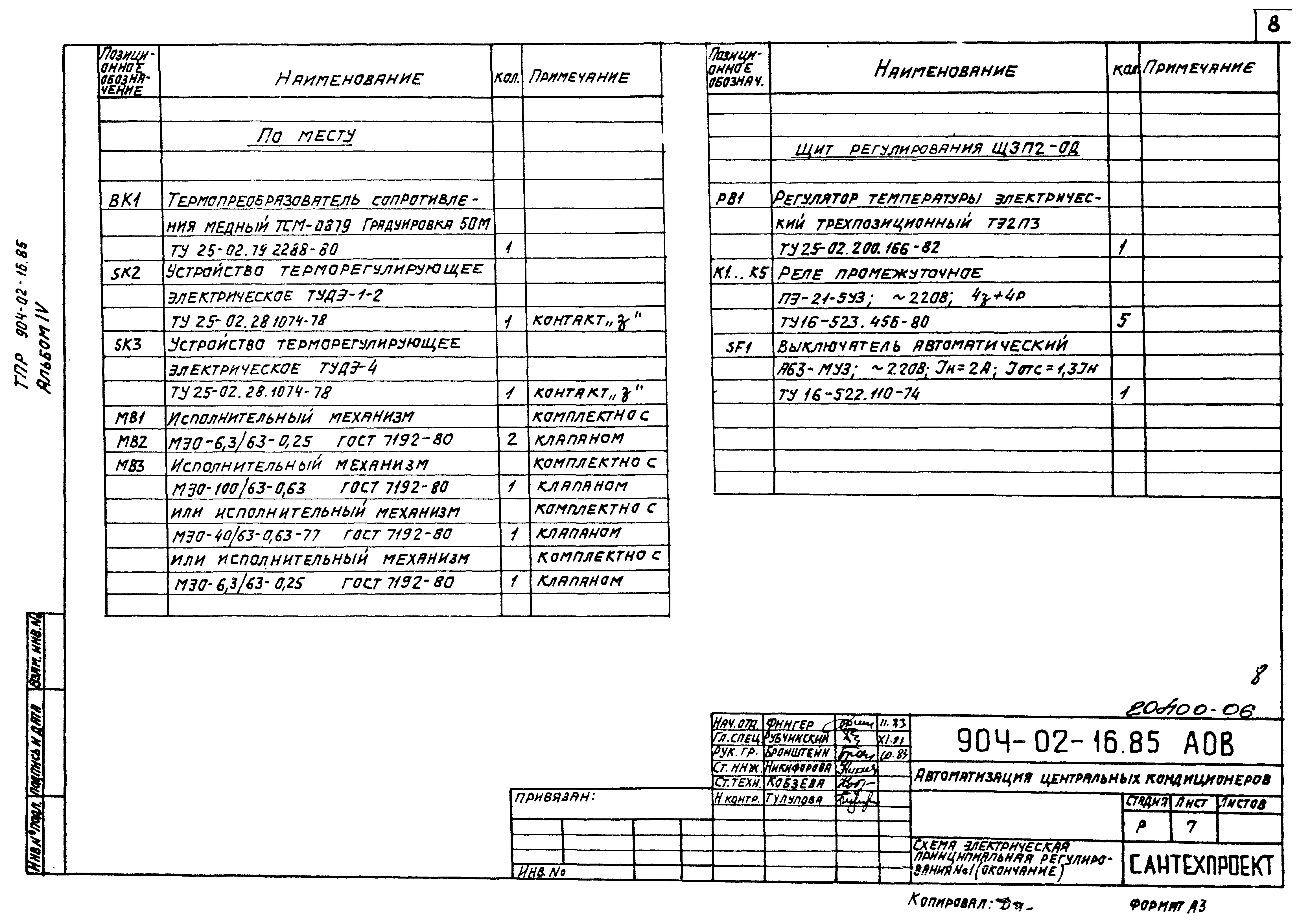 Типовые проектные решения 904-02-16.85