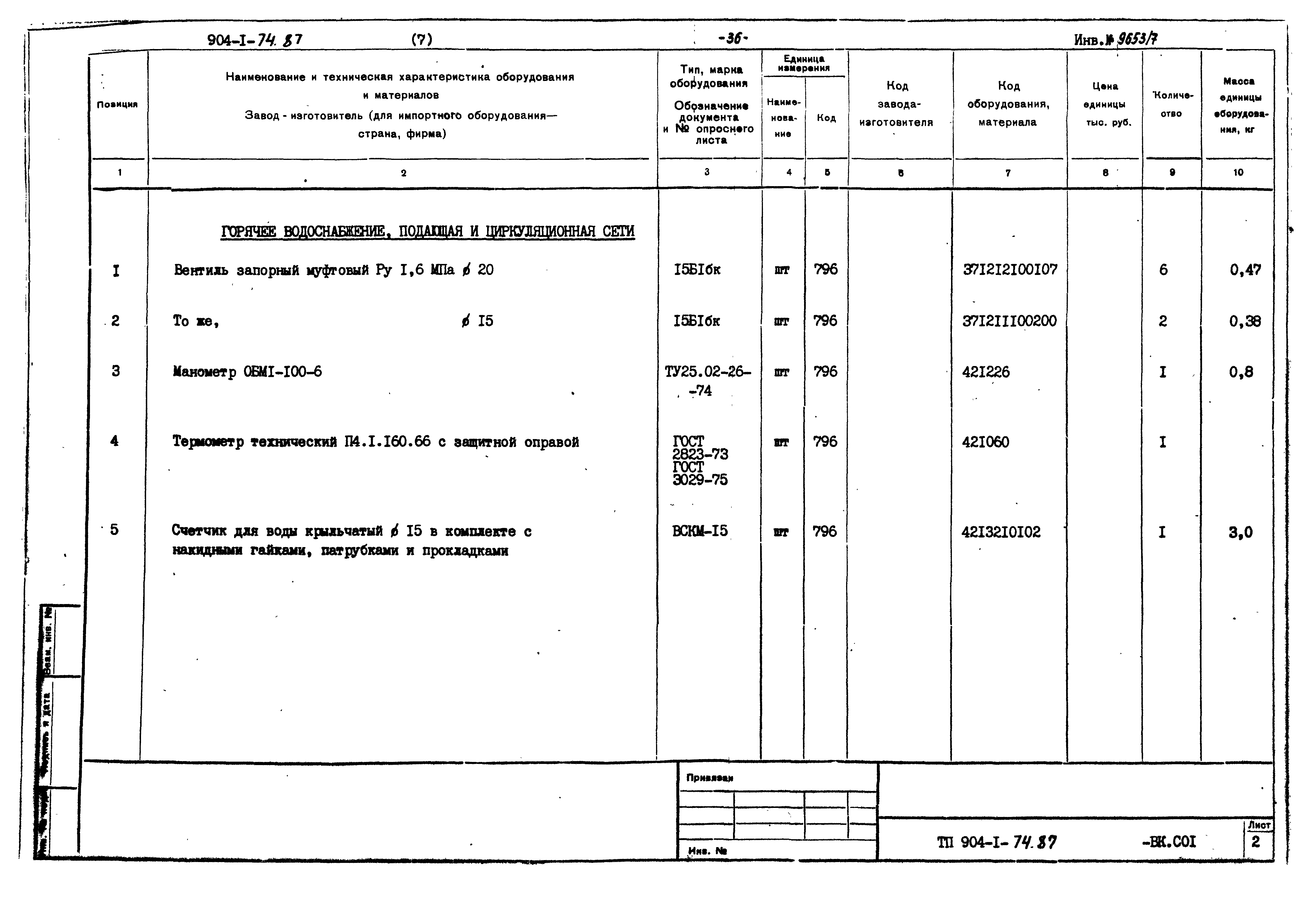 Типовой проект 904-1-74.87