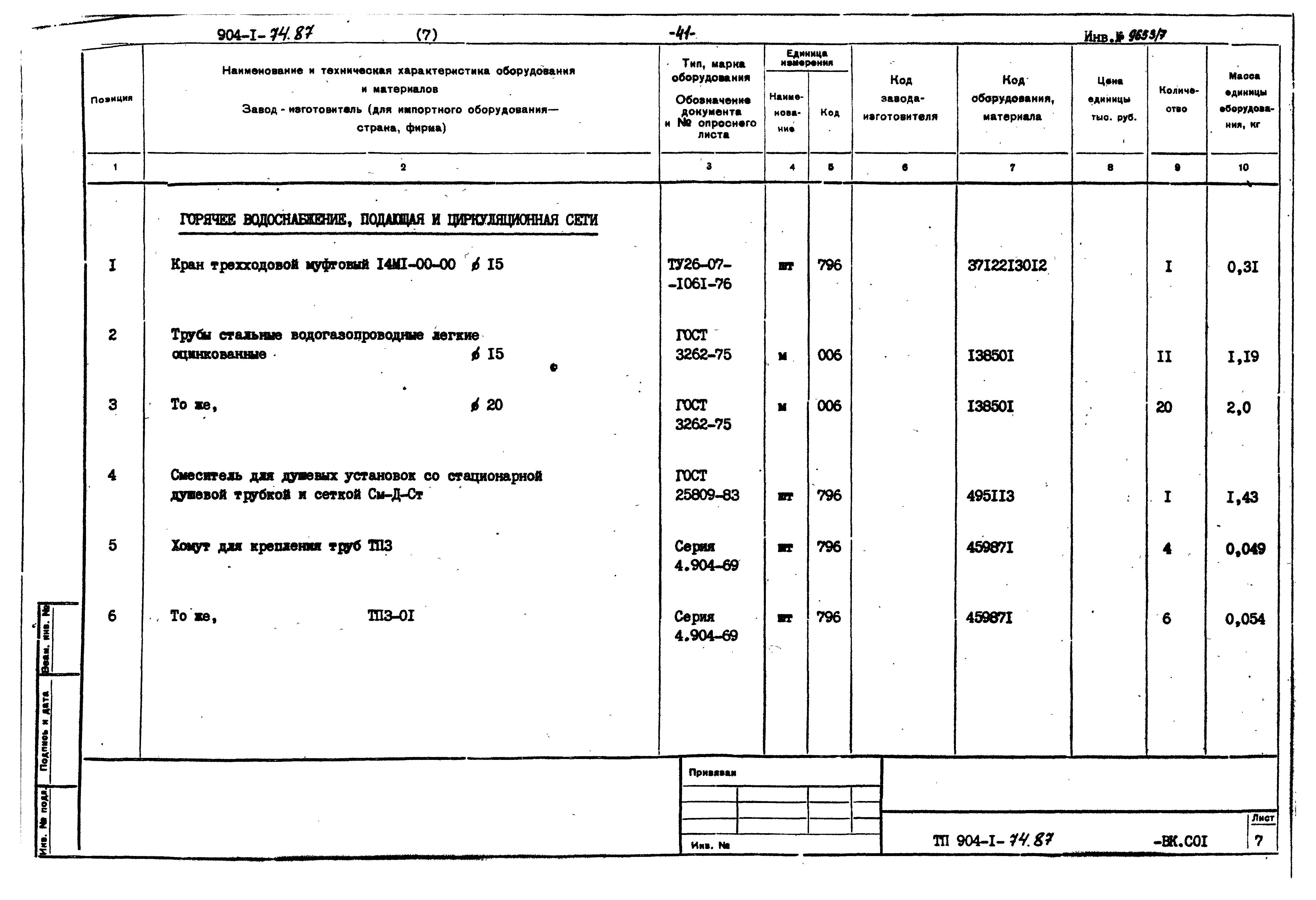 Типовой проект 904-1-74.87