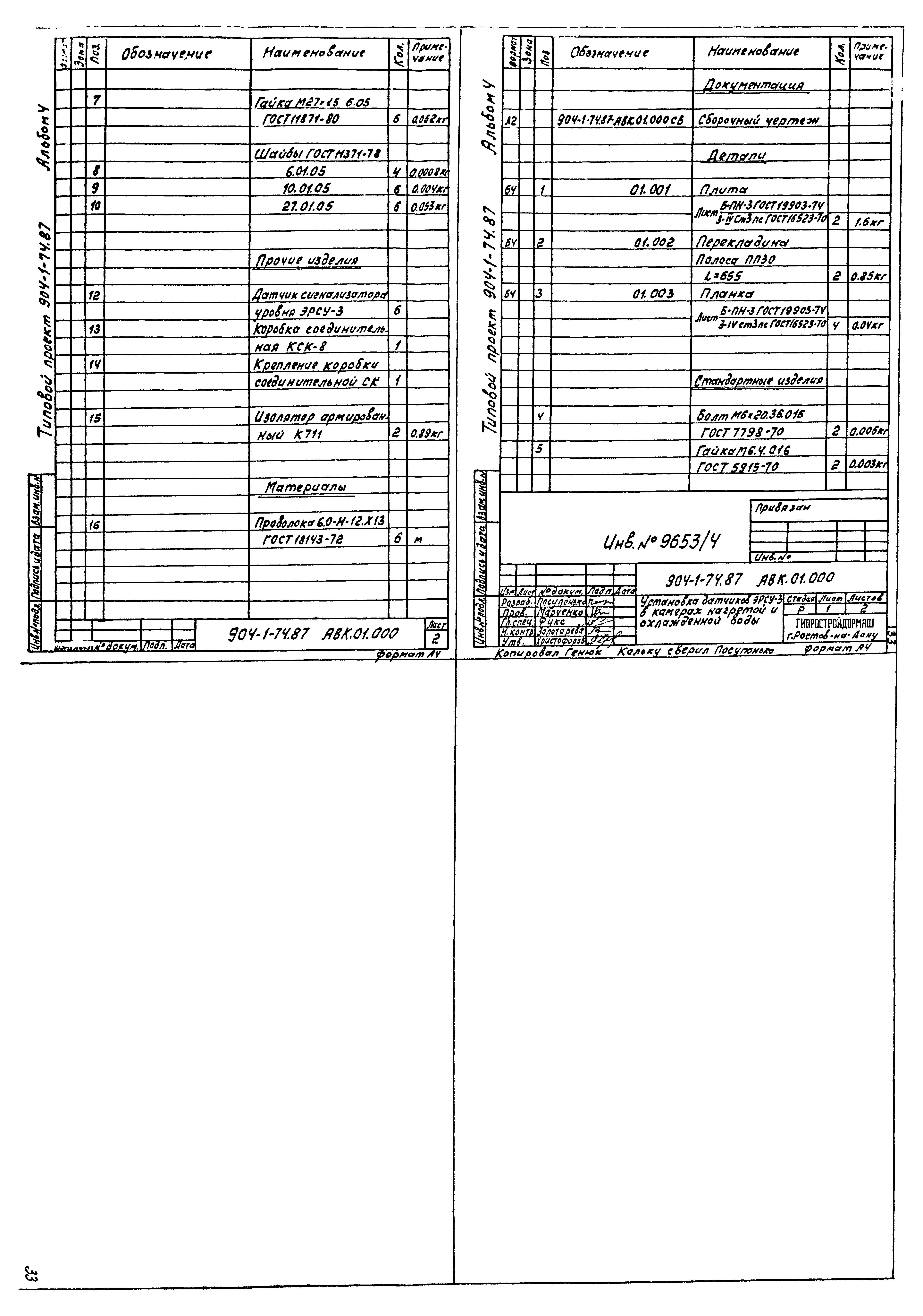 Типовой проект 904-1-74.87