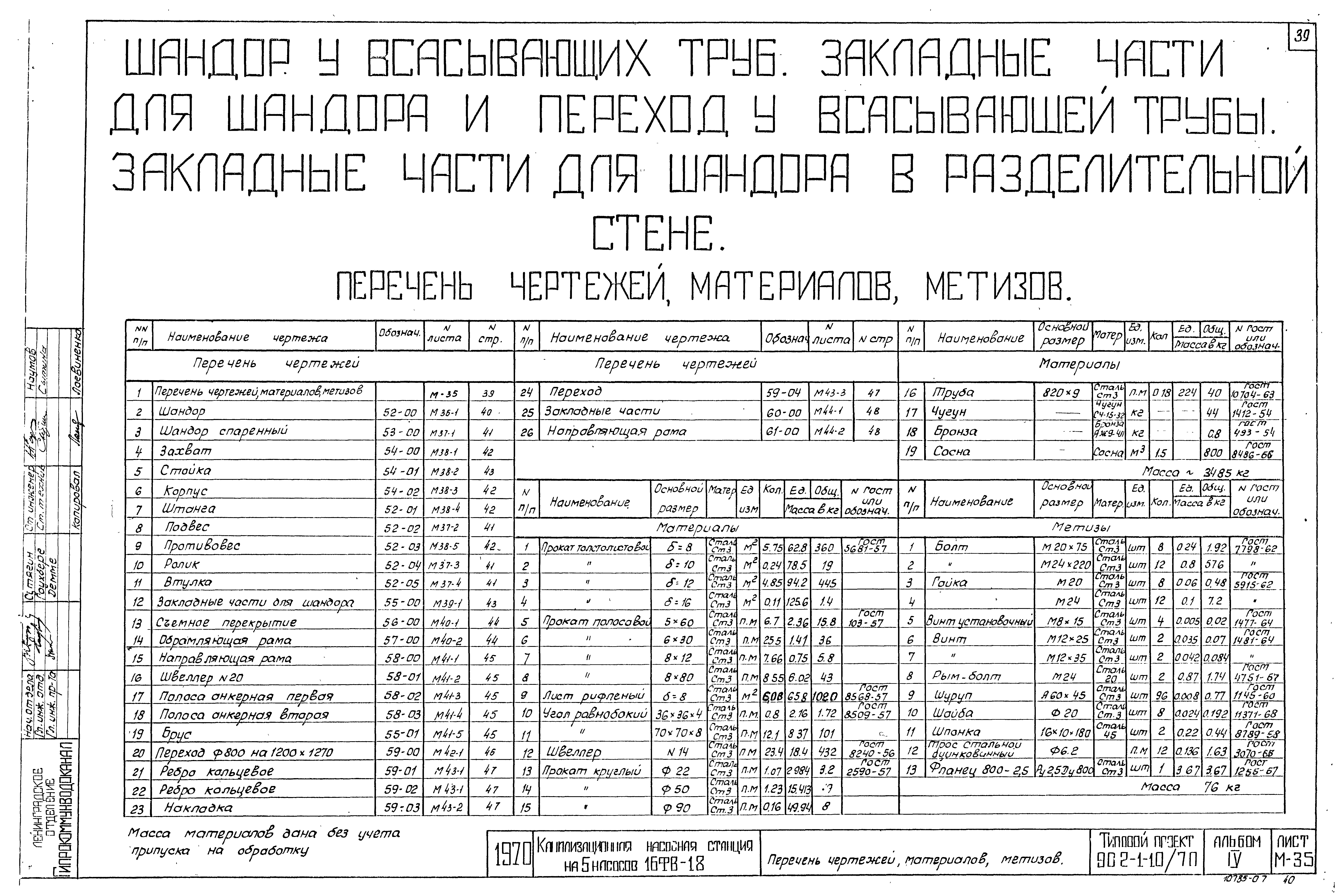 Типовой проект 902-1-10/70