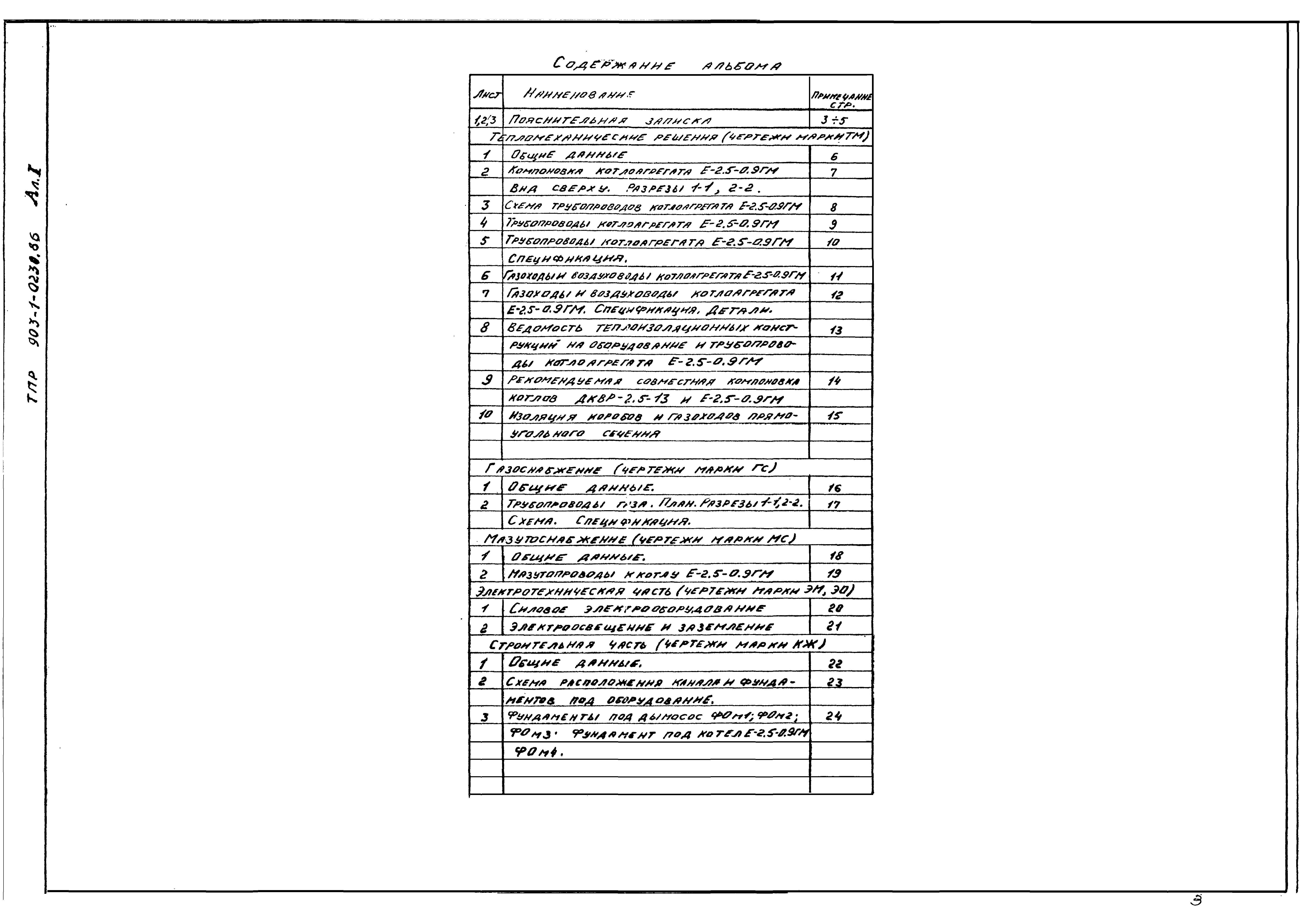 Типовые проектные решения 903-1-0230.86
