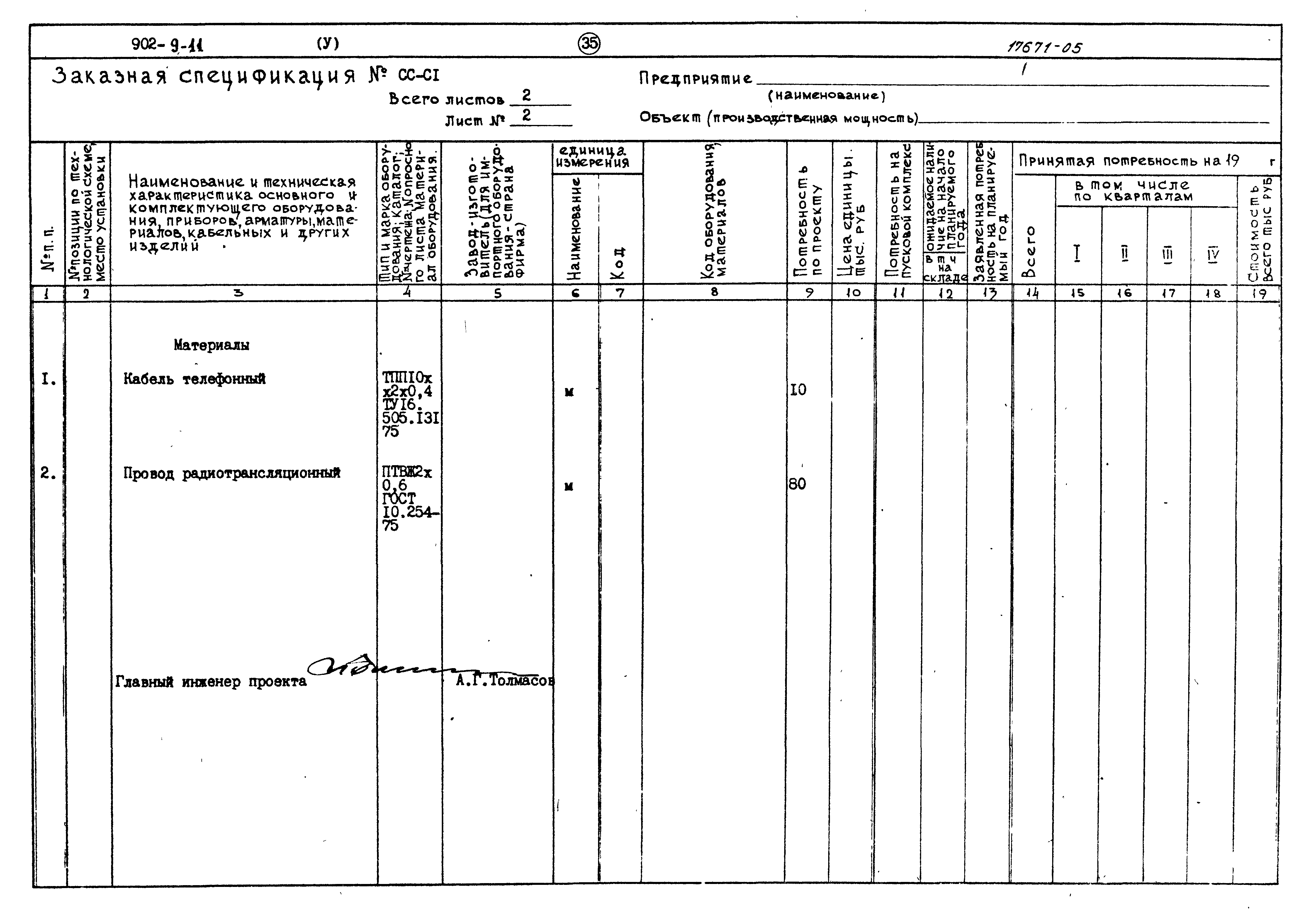 Типовой проект 902-9-11