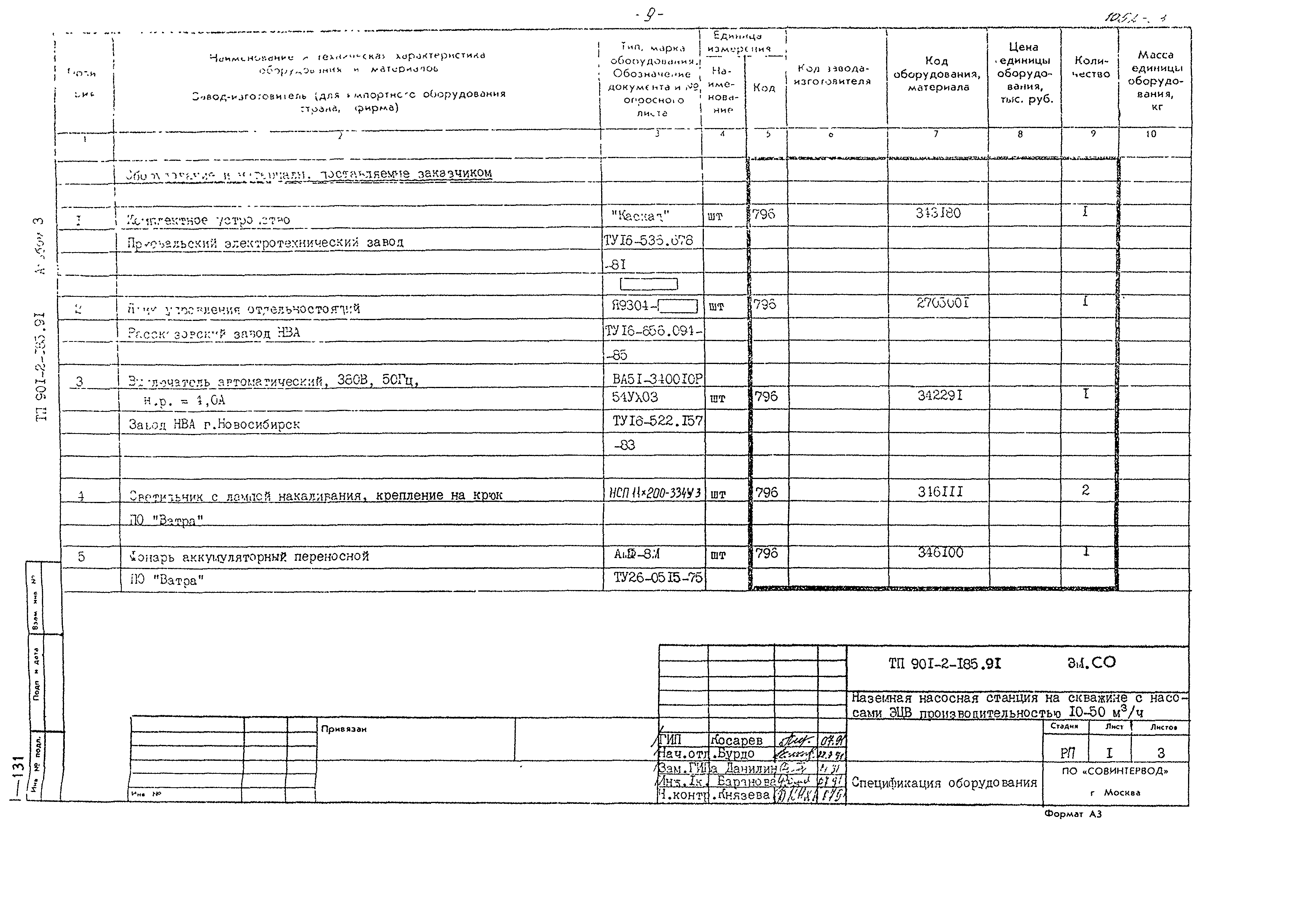 Типовой проект 901-2-185.91