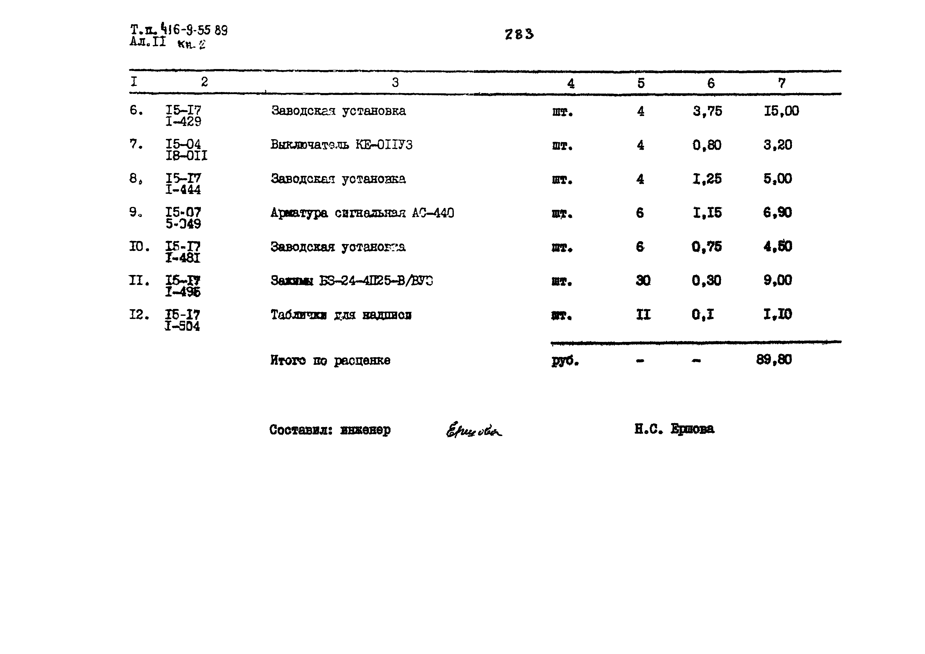 Типовой проект 416-9-55.89
