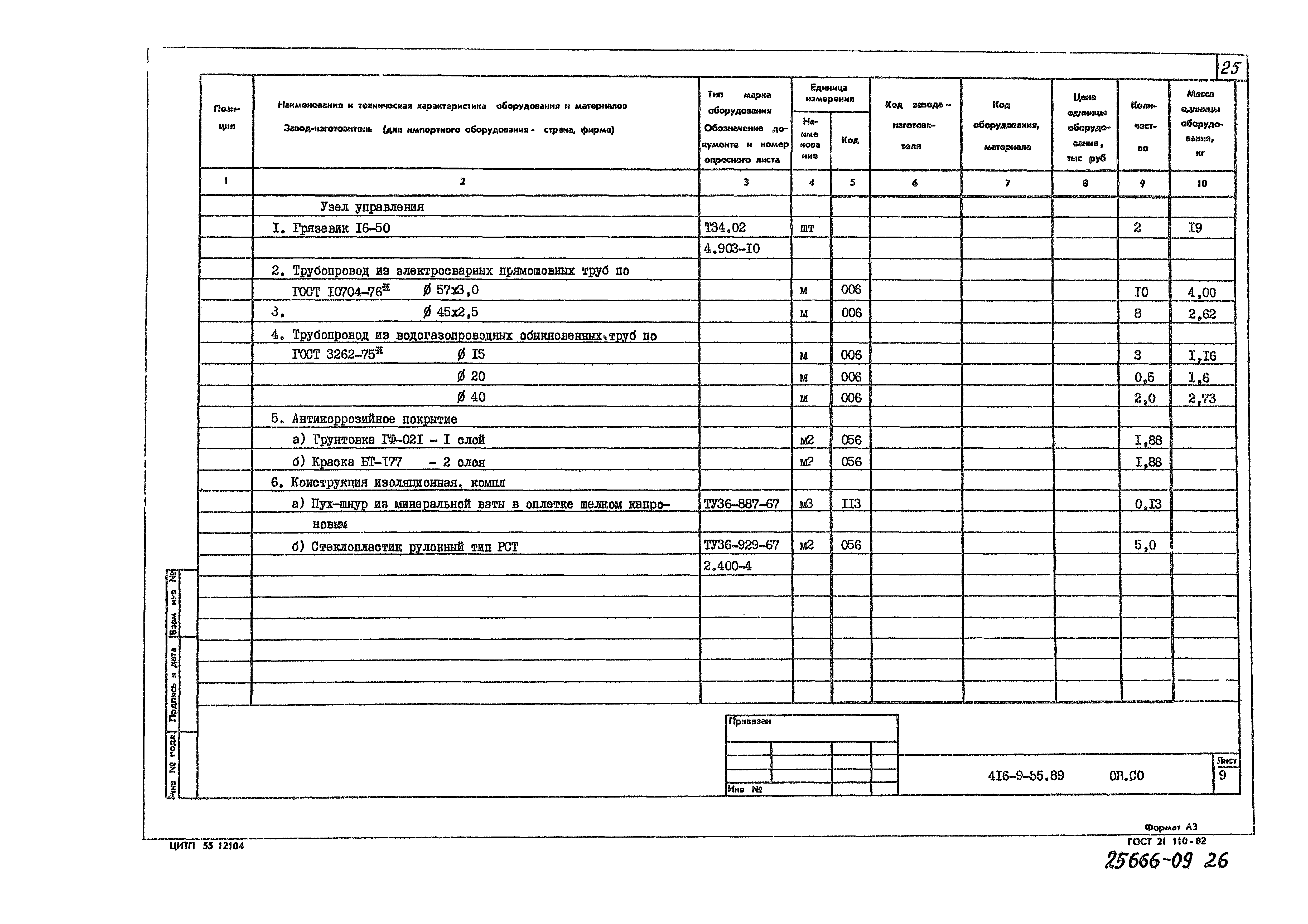 Типовой проект 416-9-55.89