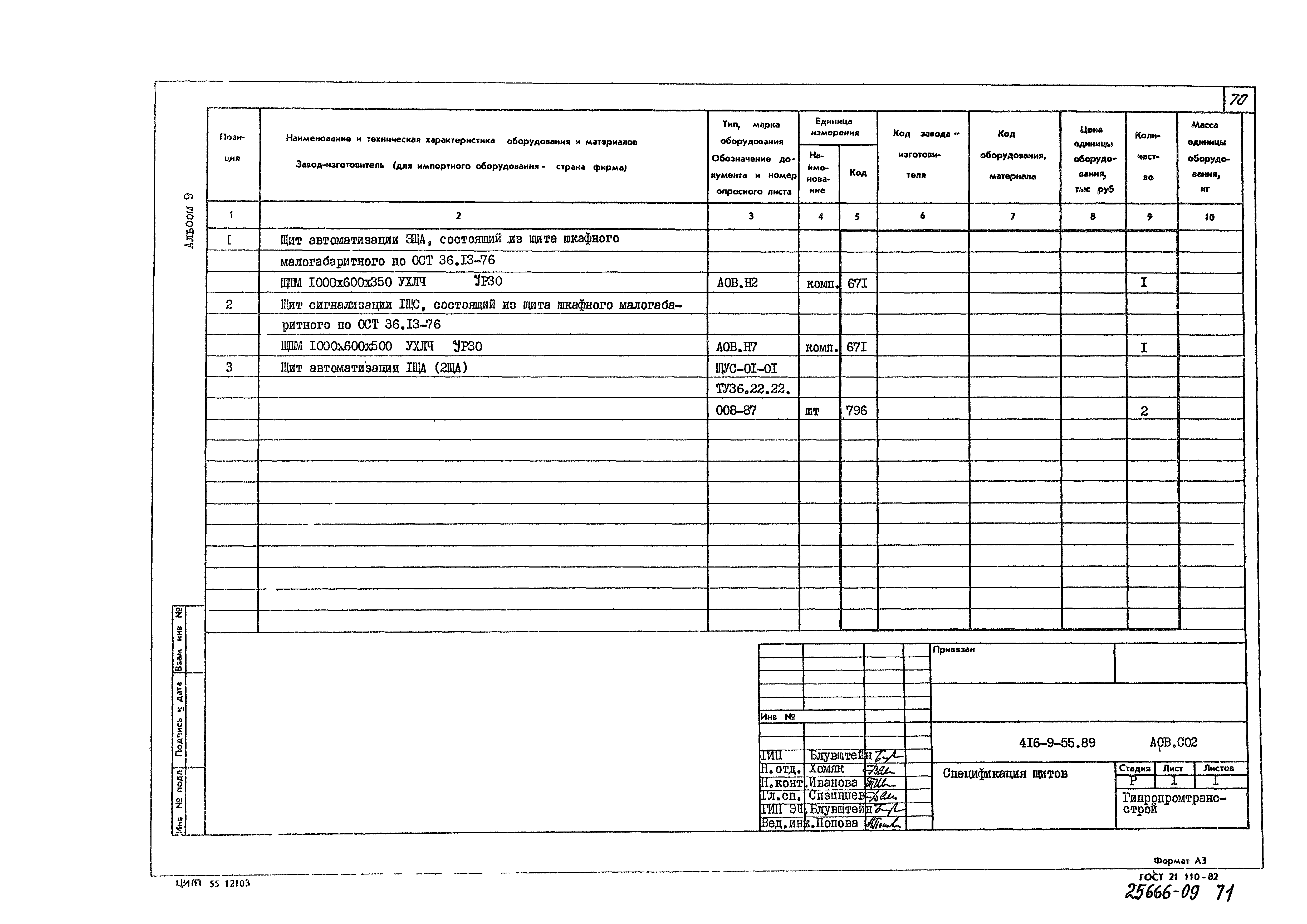 Типовой проект 416-9-55.89
