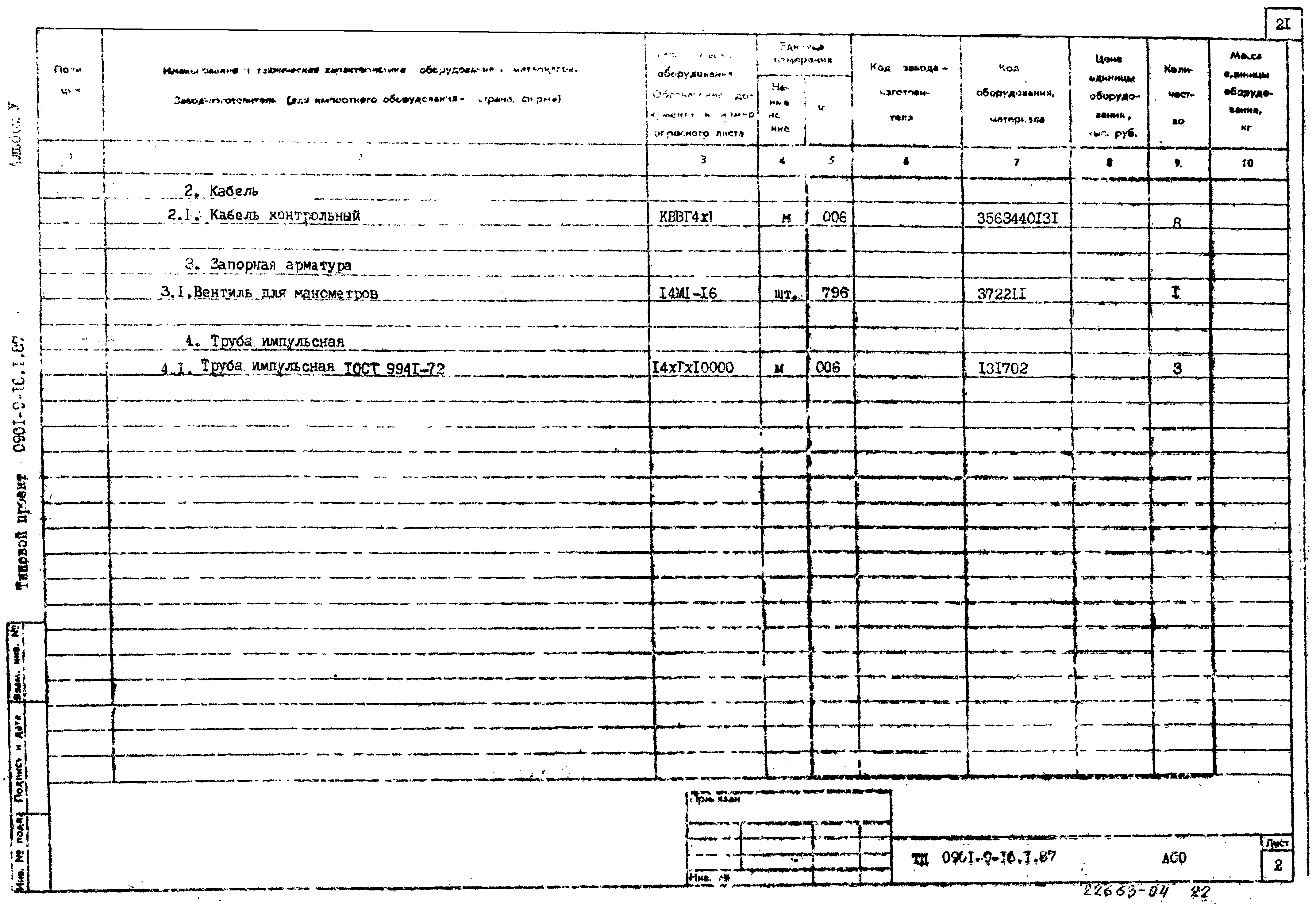 Типовой проект 0901-9-16.2.87