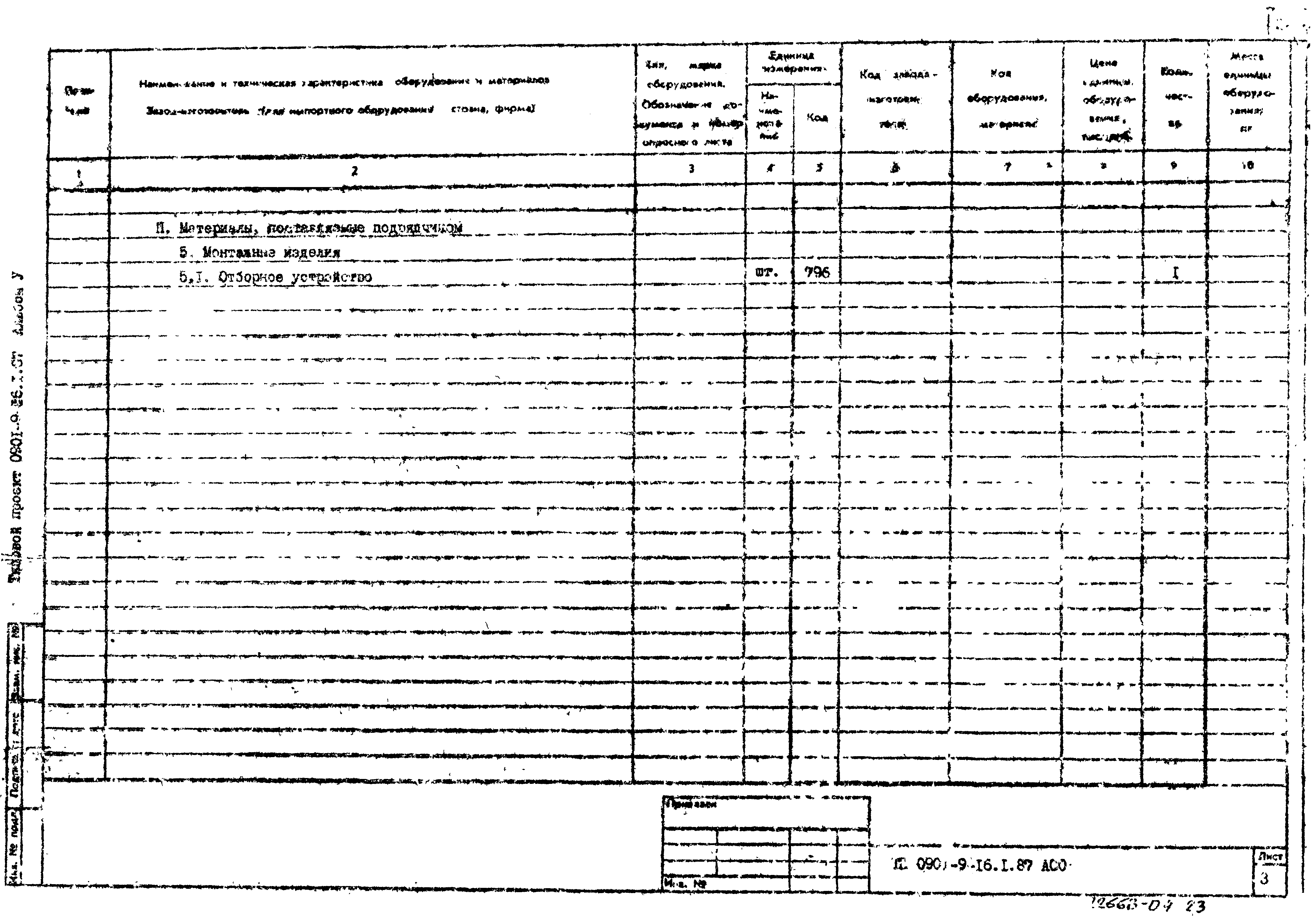 Типовой проект 0901-9-16.2.87