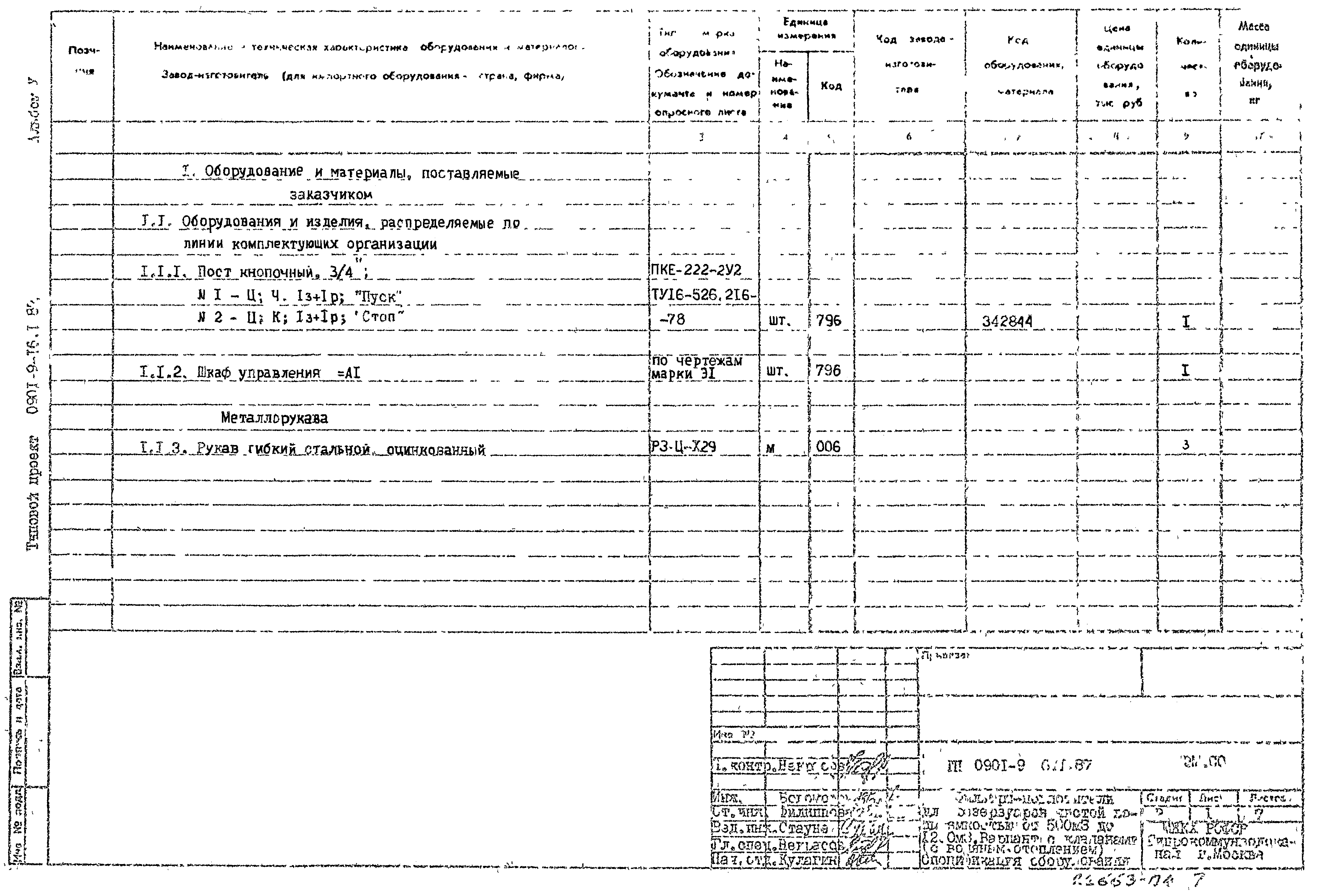 Типовой проект 0901-9-16.2.87