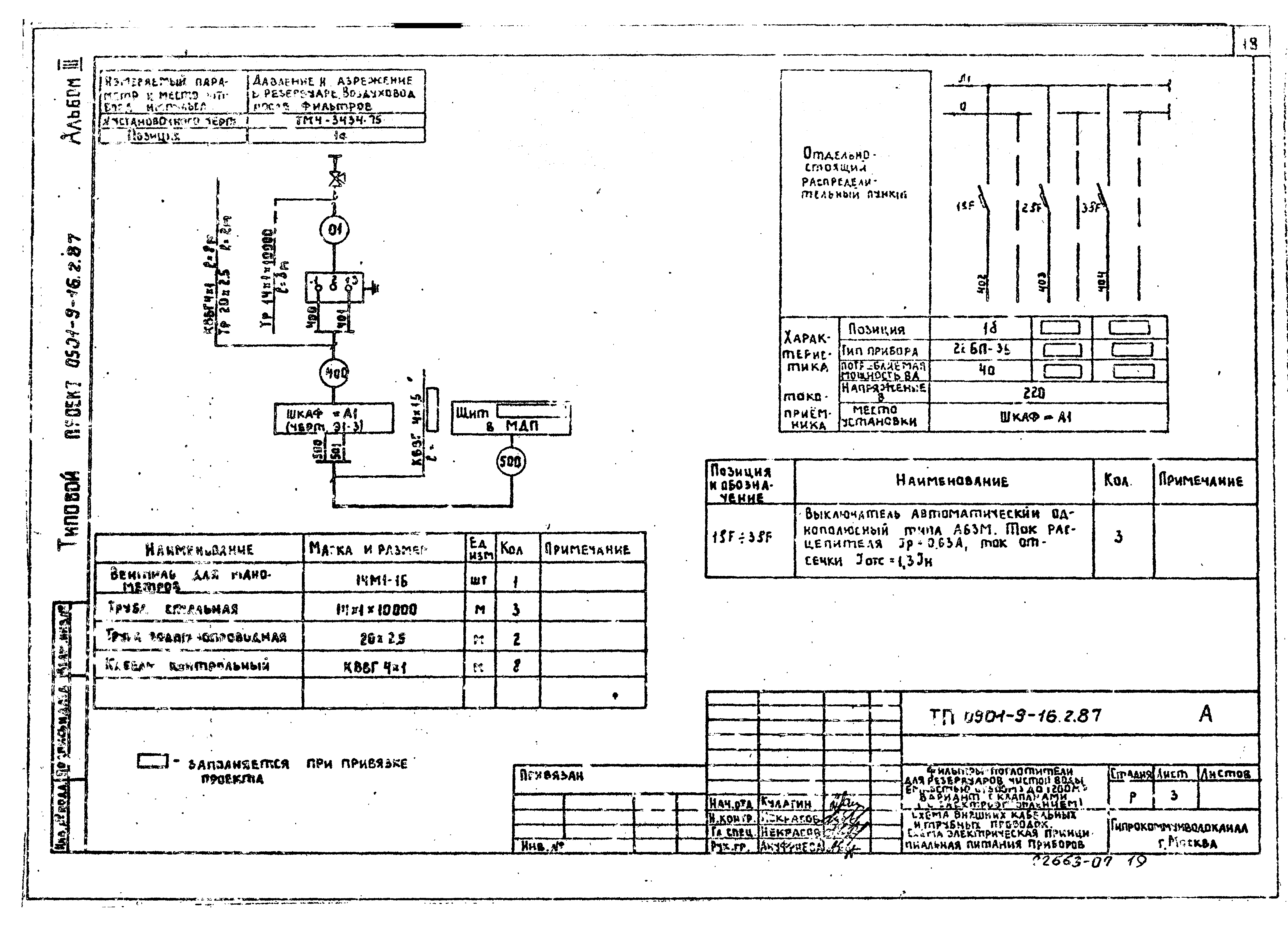 Типовой проект 0901-9-16.2.87