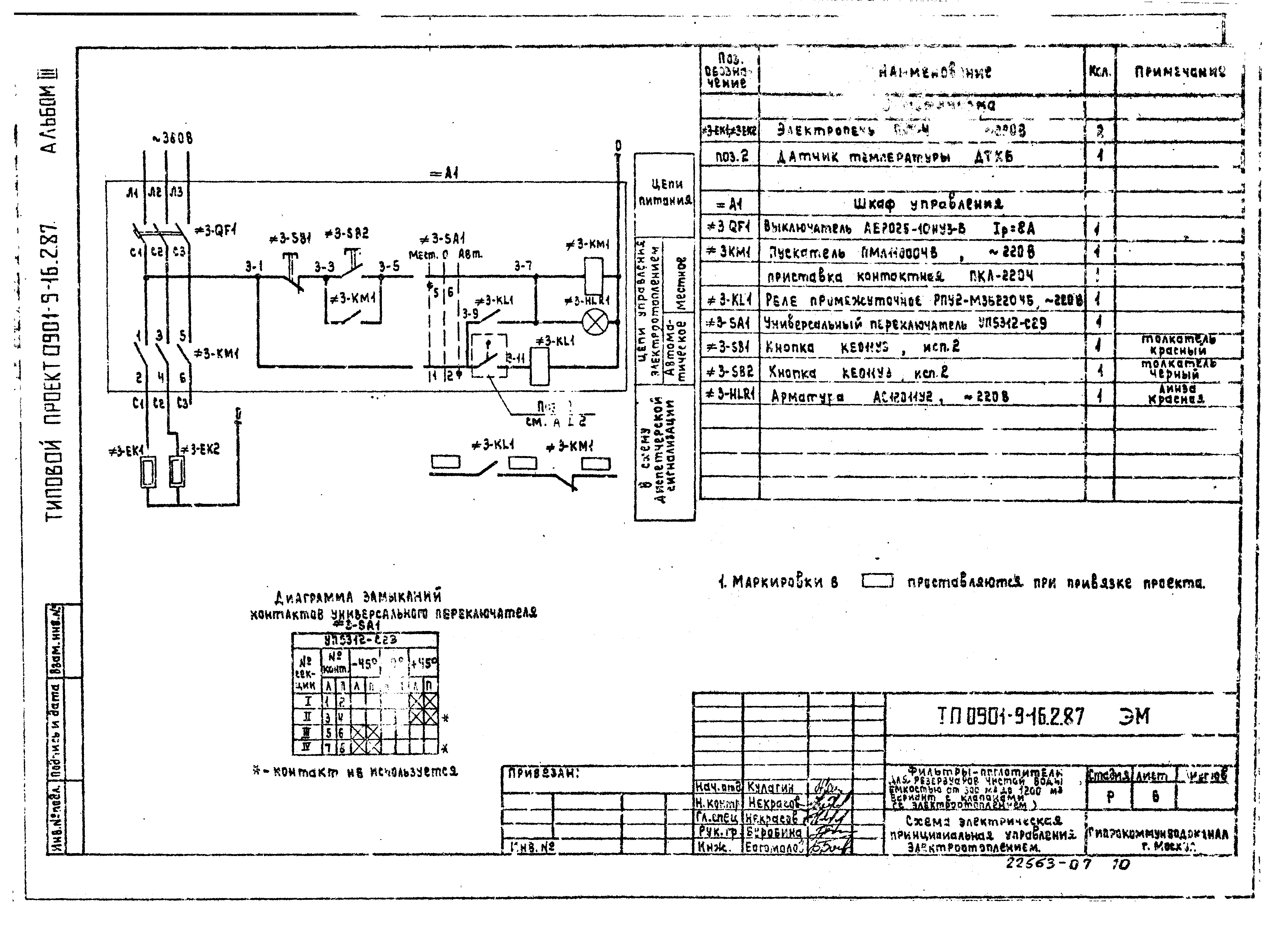Типовой проект 0901-9-16.2.87