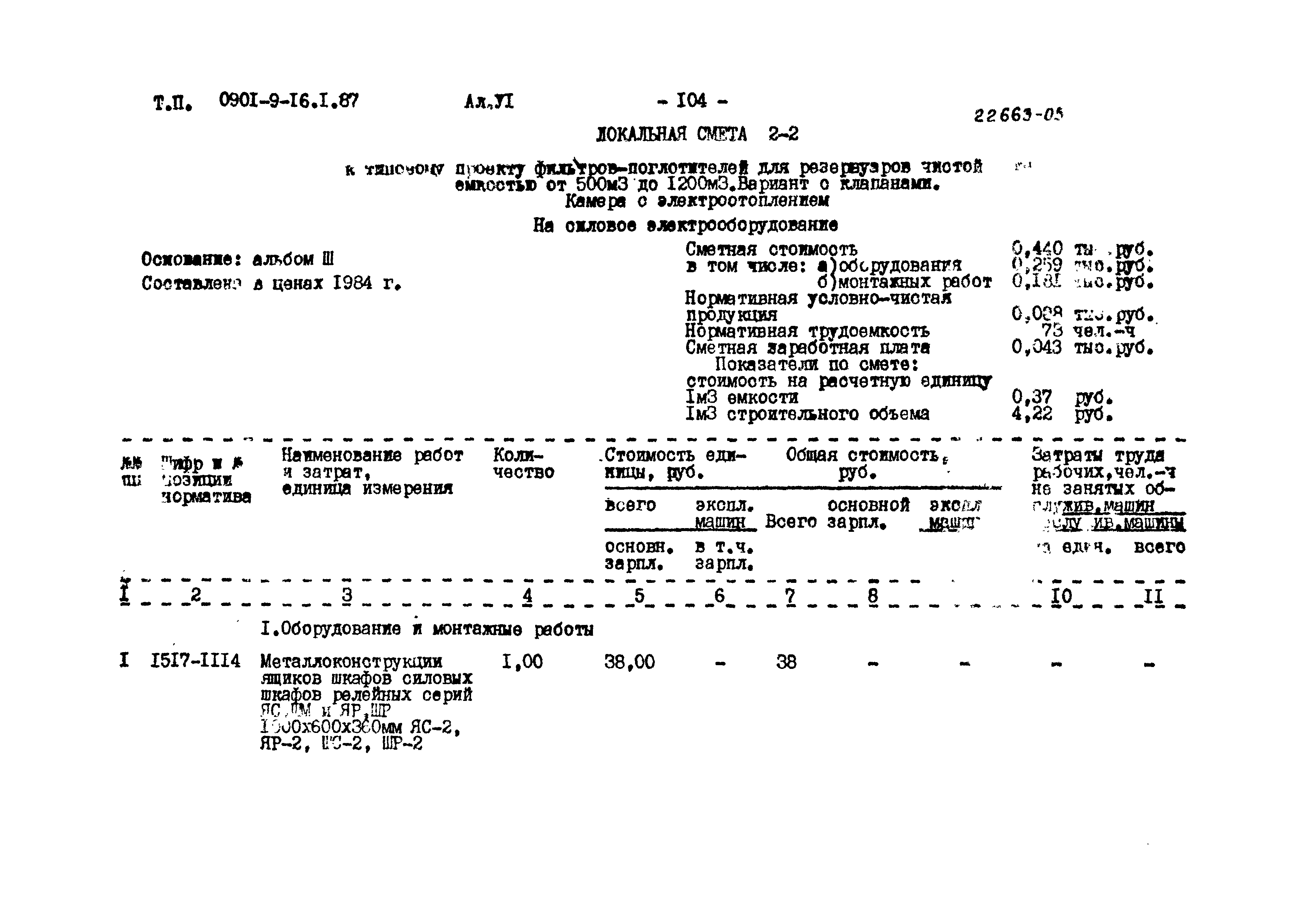 Типовой проект 0901-9-16.1.87