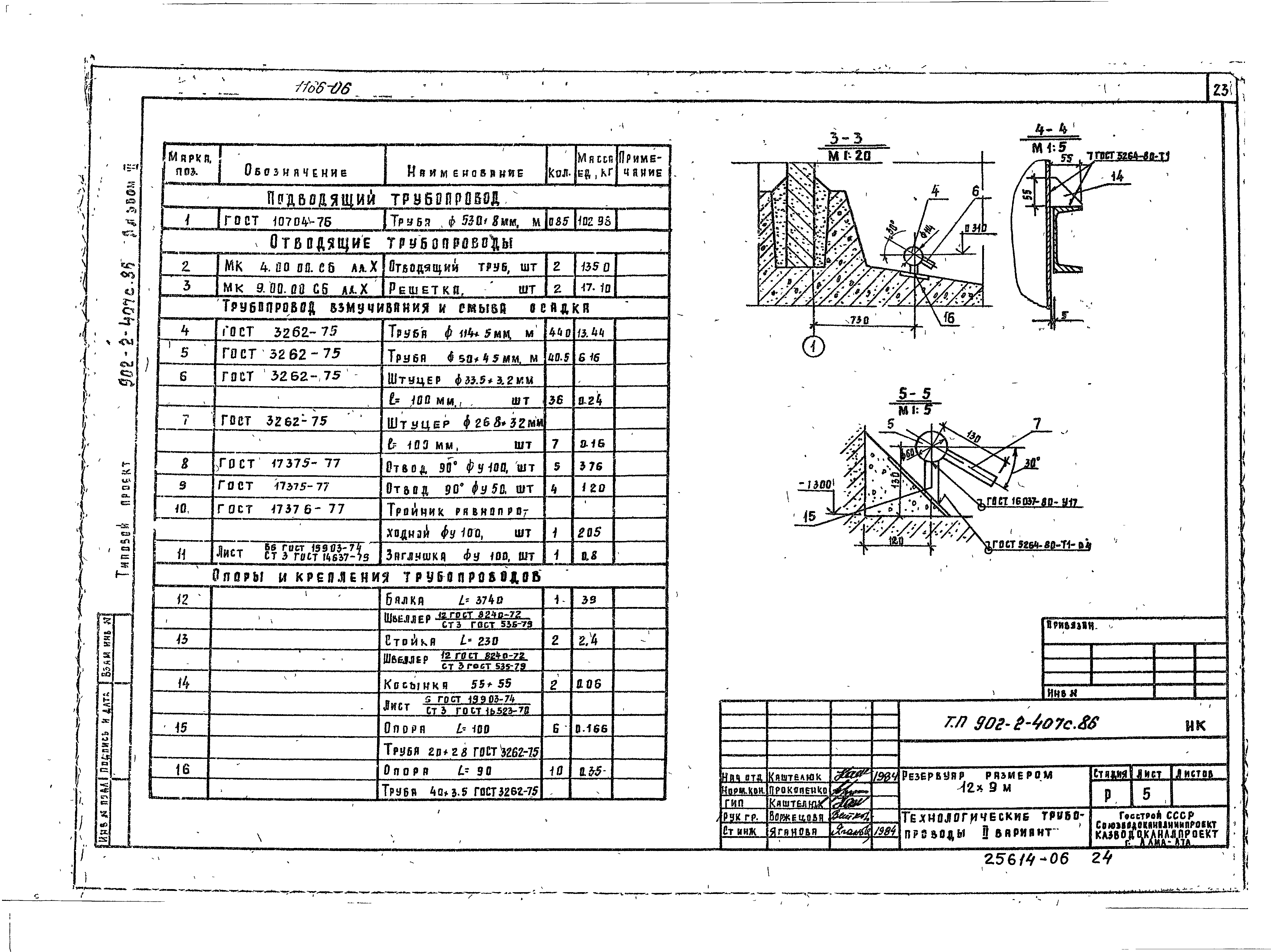 Типовой проект 902-2-407с.86