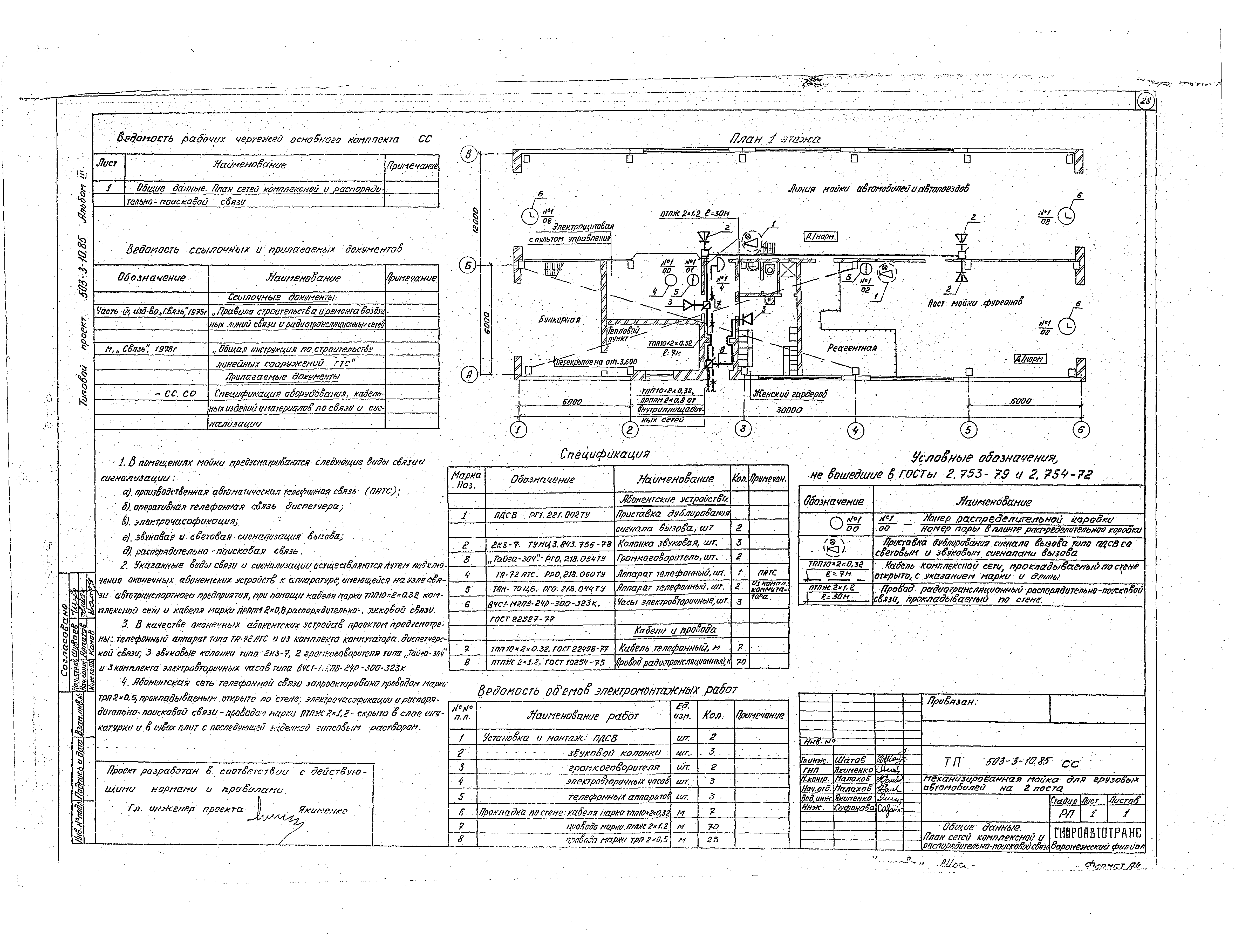 Типовой проект 503-3-10.85
